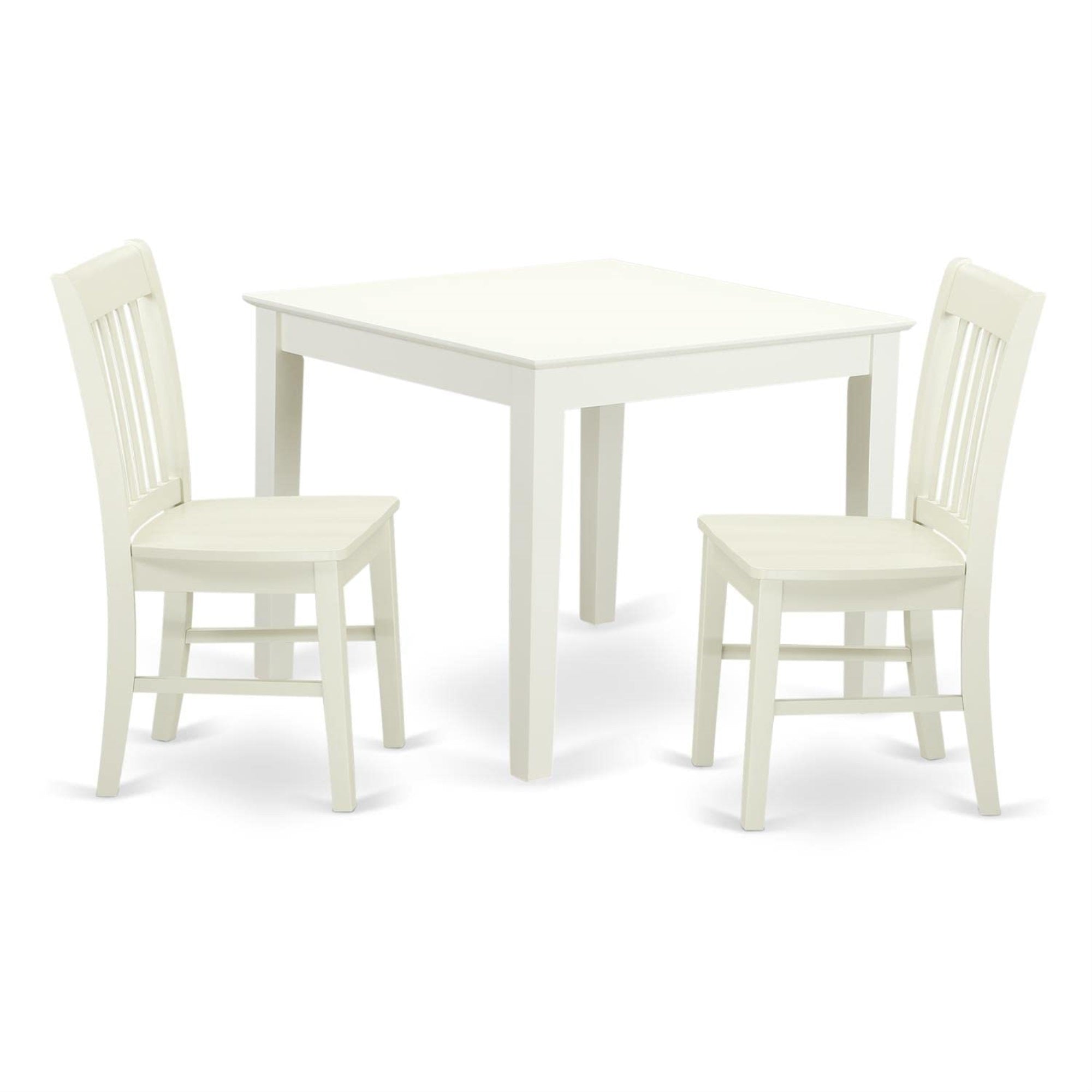 Casafoyer Oxno3-Lwh-W 3 Piece Room Furniture Set Contains A Square Kitchen Table And 2 Dining Chairs, 36X36 Inch