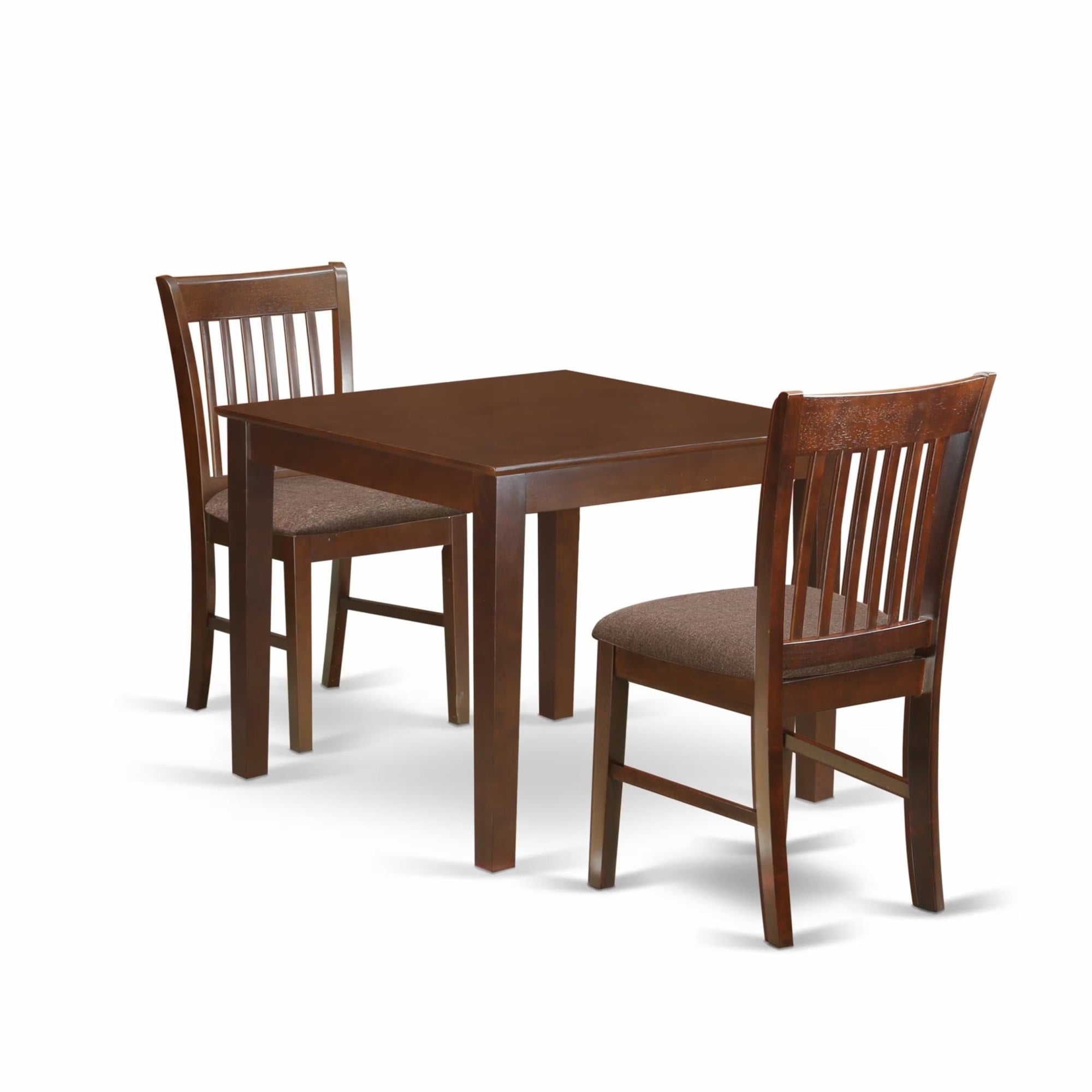 Casafoyer Oxno3-Mah-C 3 Piece Room Set Contains A Square Kitchen Table And 2 Linen Fabric Upholstered Dining Chairs, 36X36 Inch