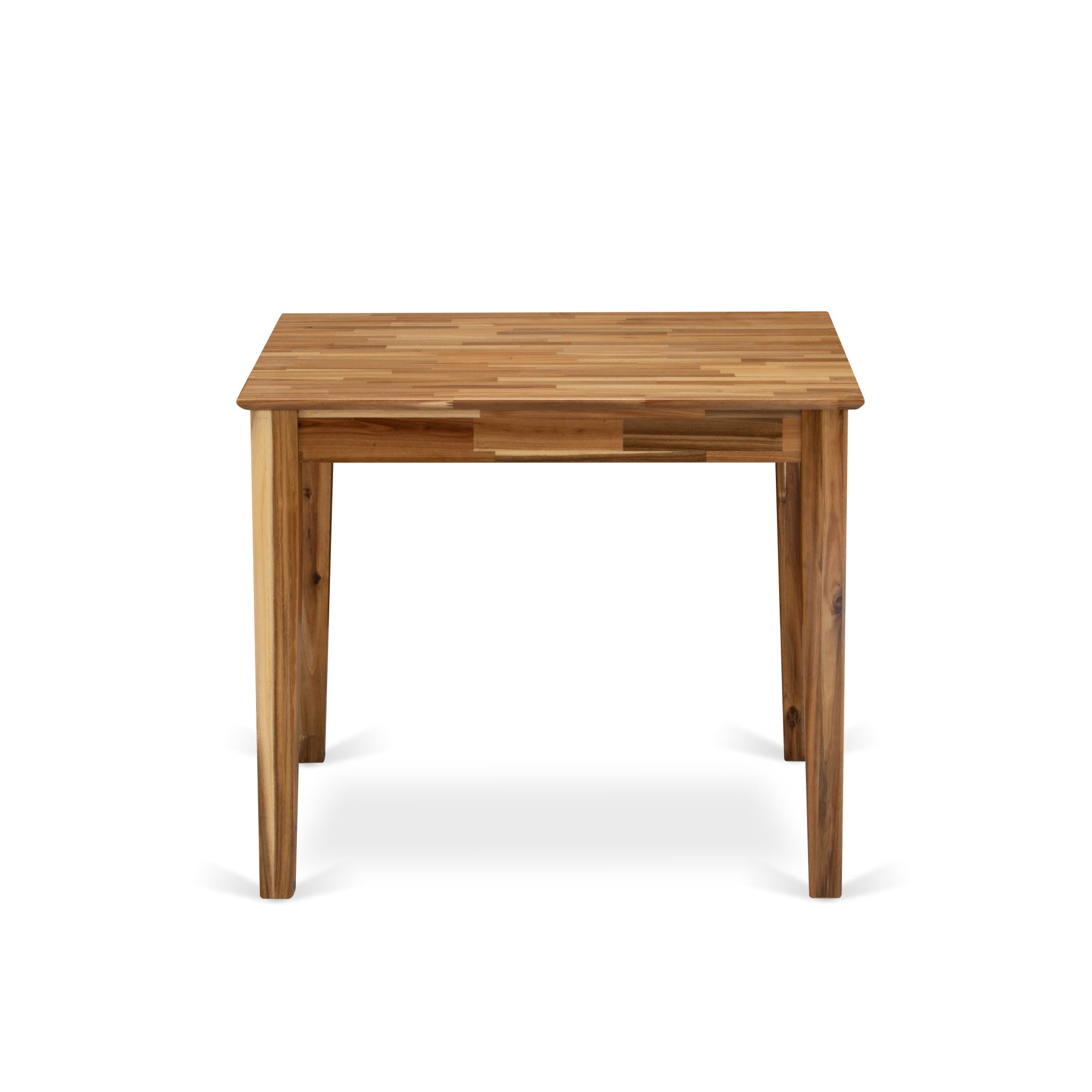 East West Furniture Oxt-Ana-T  Modern Wood Kitchen Table With Walnut Color Table Top Surface And Asian Wood Kitchen Table Wooden Legs - Walnut Finish