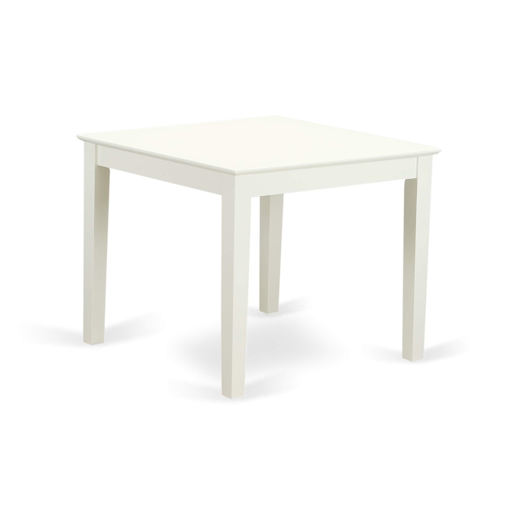Casafoyer Oxva5-Lwh-C 5 Piece Dining Room Table Set Includes A Square Wooden Table And 4 Linen Fabric Kitchen Dining Chairs, 36X36 Inch, Linen White