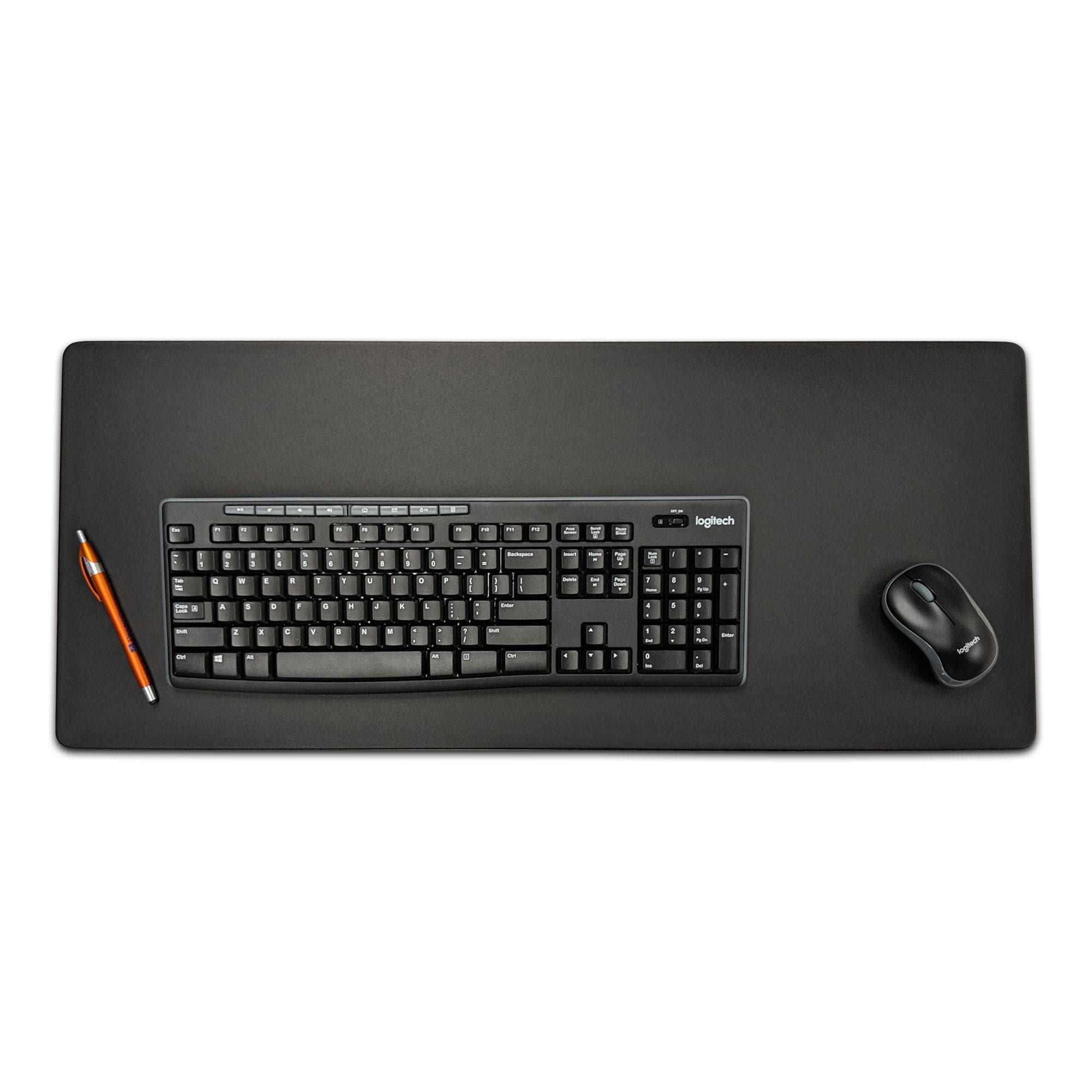 Black Leatherette 30″ x 12.5″ Keyboard/Mouse Desk Mat