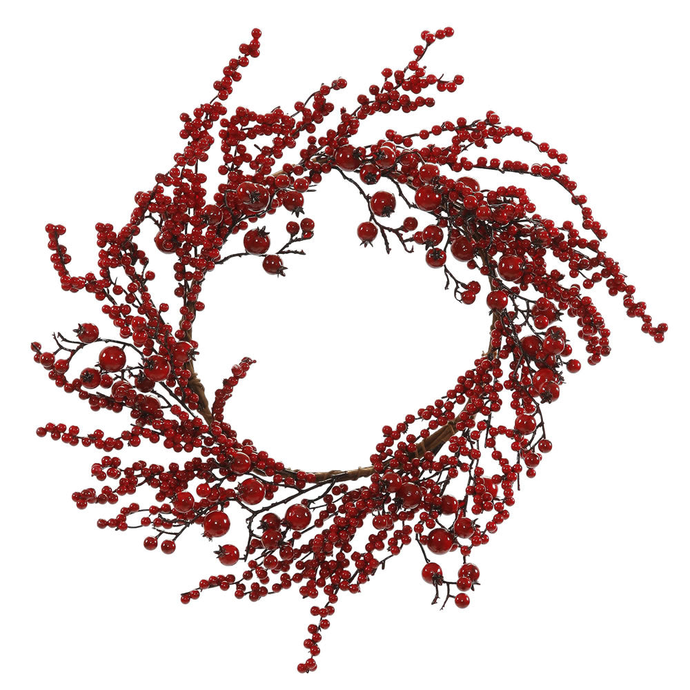 Vickerman 24″ Mixed Red Gooseberry Berry Wreath - P143124