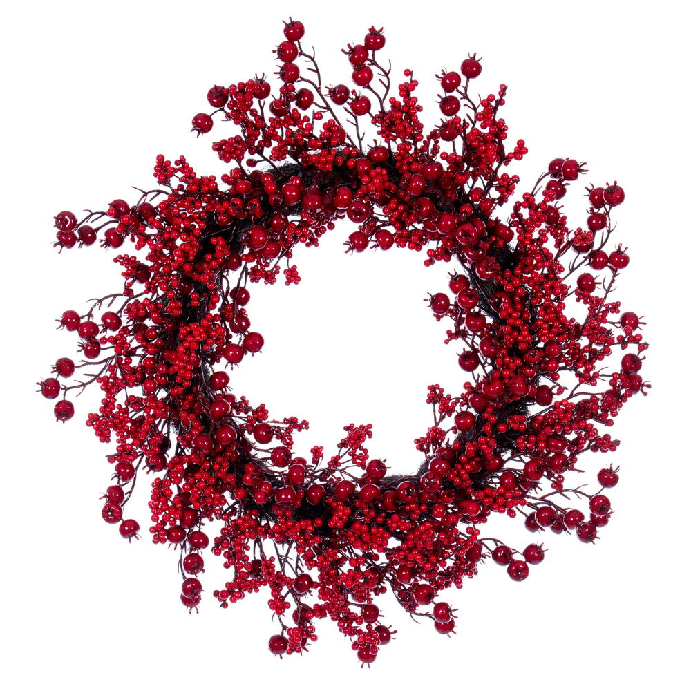 28” Red Deluxe Mixed Berry Wreath