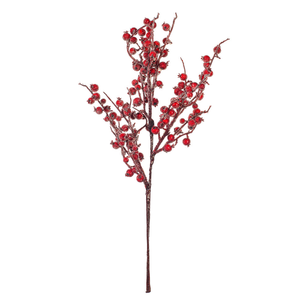 24 Winter Icy Red Berry Spray 3/Bag