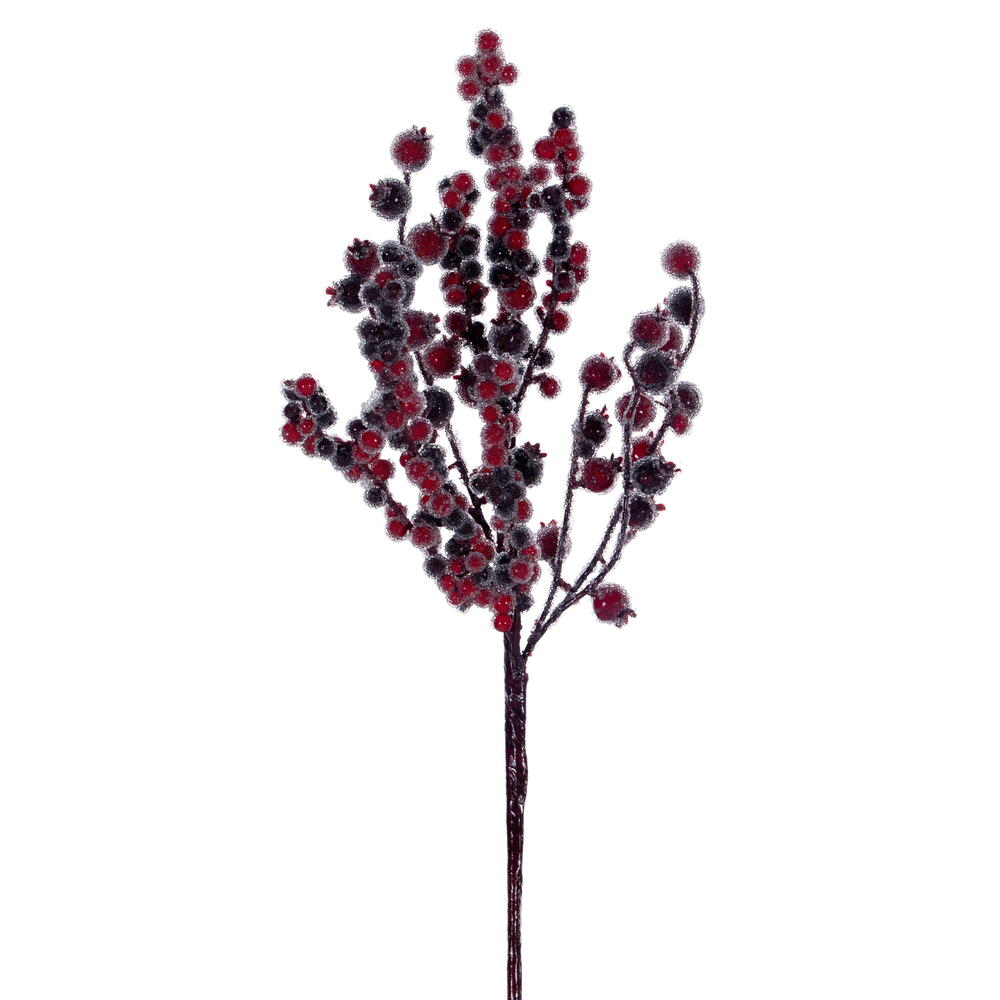 14″ Icy Red & Burgundy Berry Pick 6/Bag