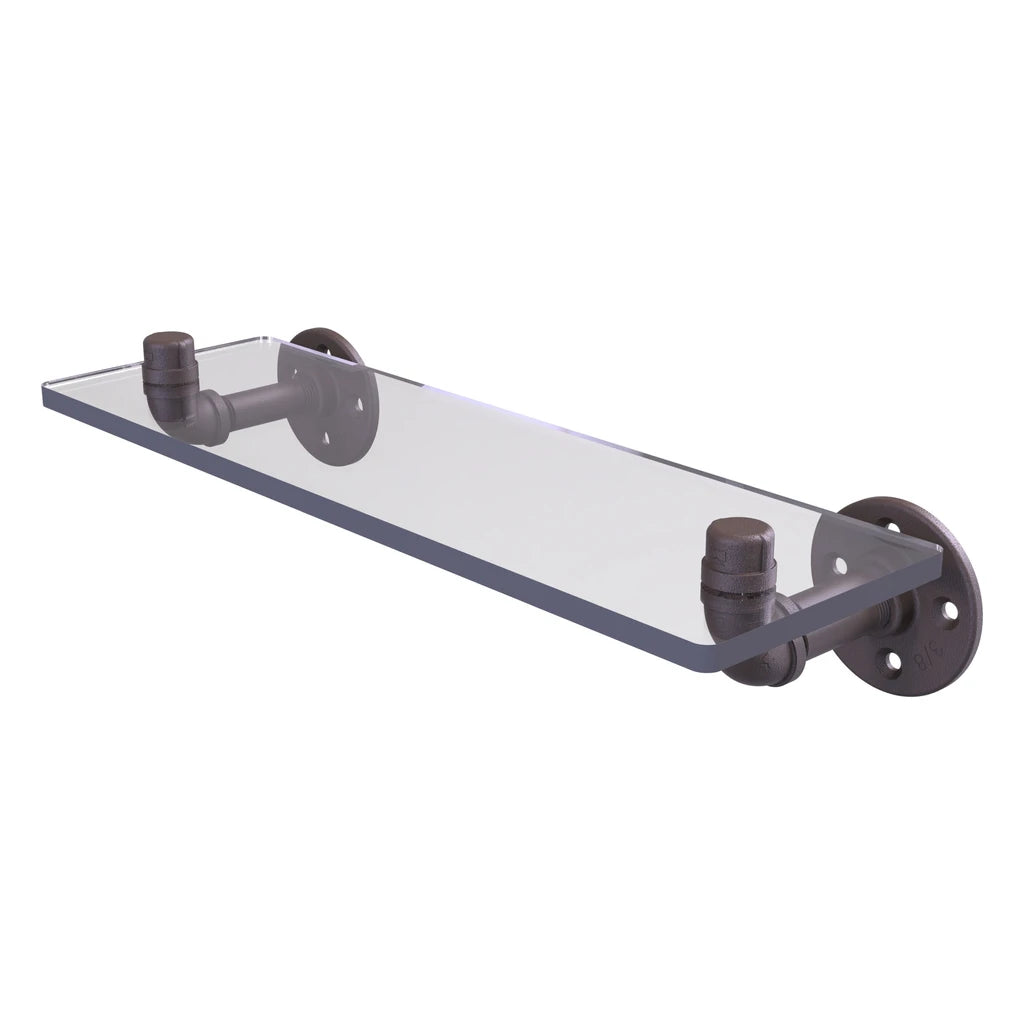 Pipeline Collection 16 Inch Glass Shelf - P-400-16-GS-ORB