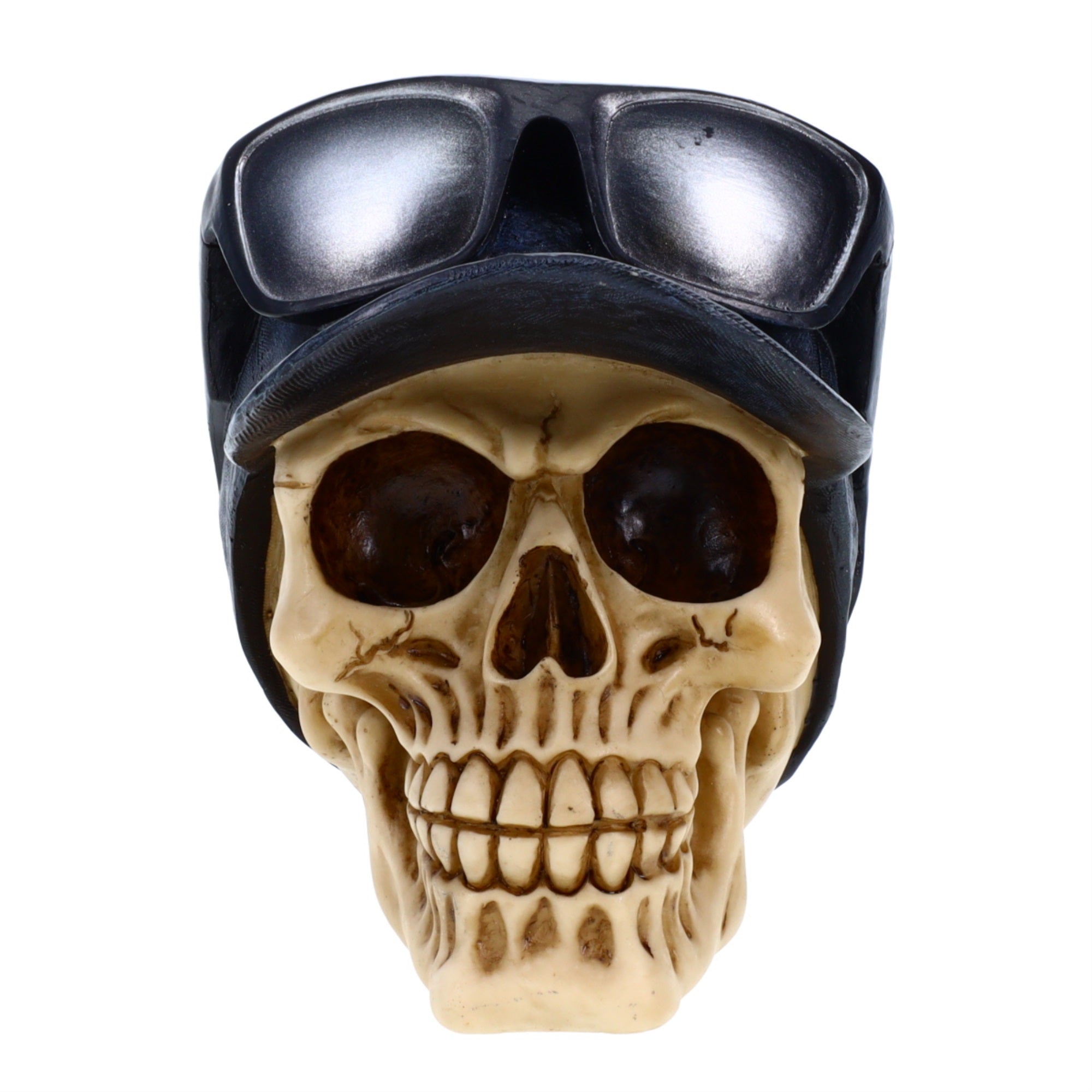 Treasure Cove Resin Skull Collectible Caracas Hat With Glasses P754248 Halloween Decoration Gothic Skeleton Head Dia De Los Muertos