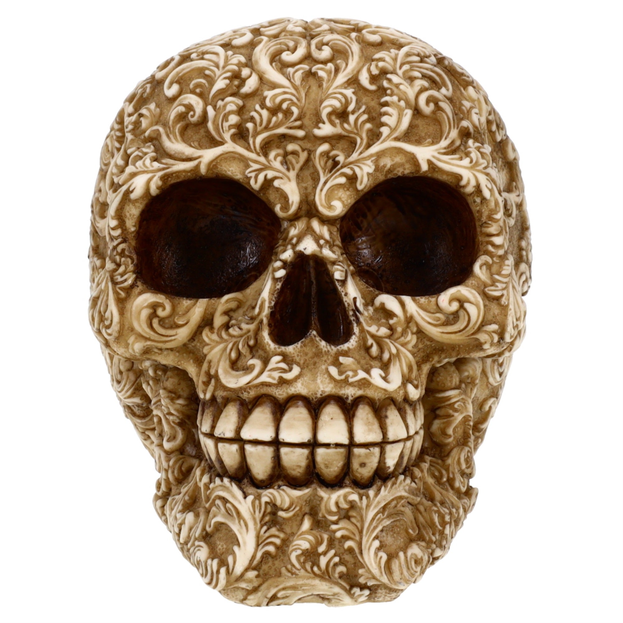 Treasure Cove Skull With Ornate Engravings P784120 Calaveras Halloween Decoration Gothic Skeleton Head Skeleton