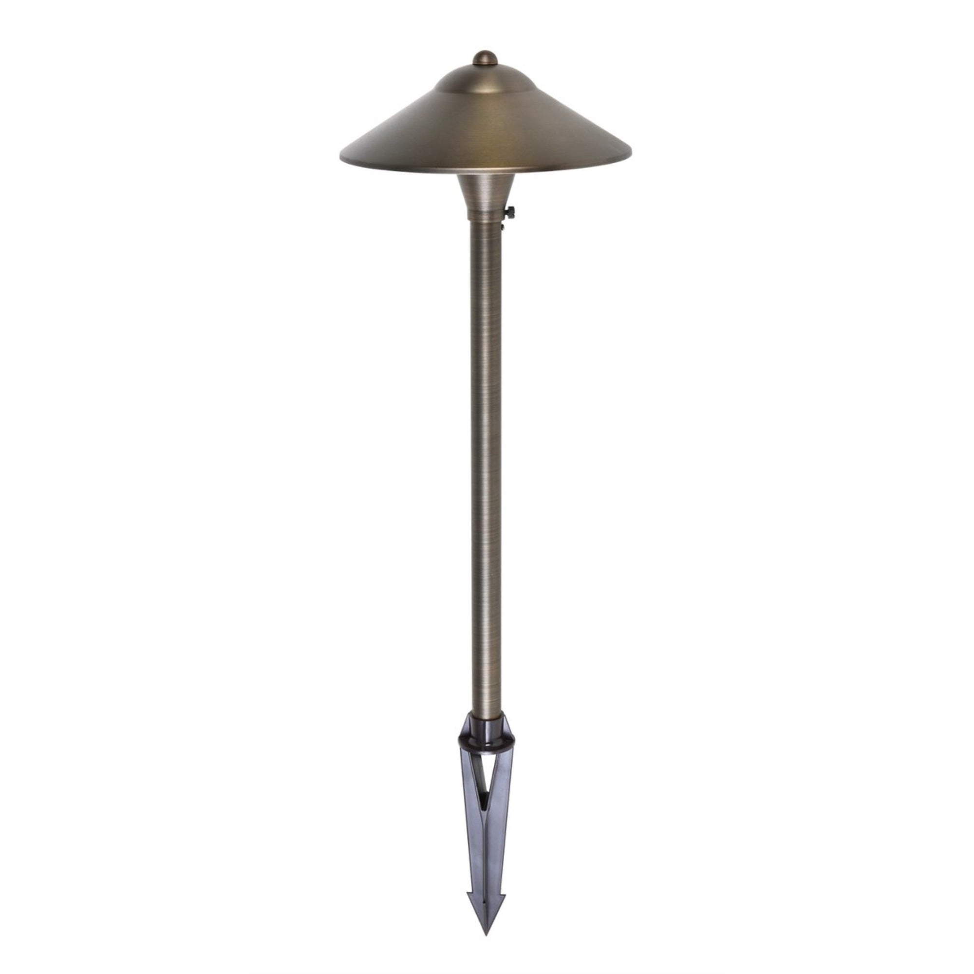 Path Light D9 H24 Antique Brass Includes Stake G4 Halogen 20W(Light Source Not Included)
