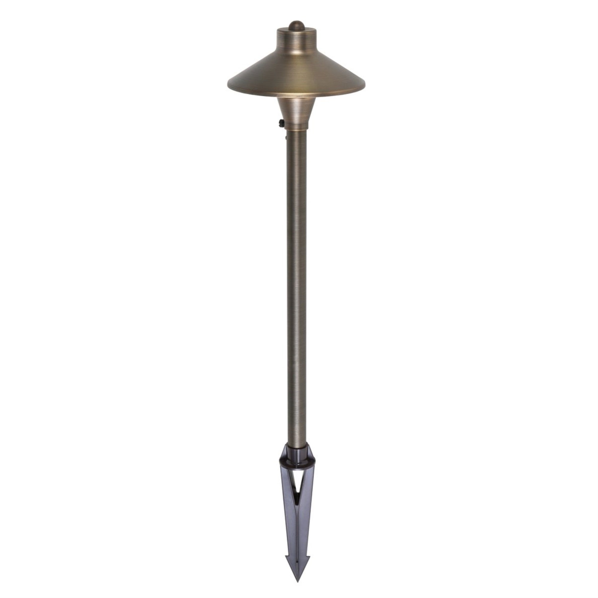 Path Light D7 H24 Antique Brass Includes Stake G4 Halogen 20W(Light Source Not Included)