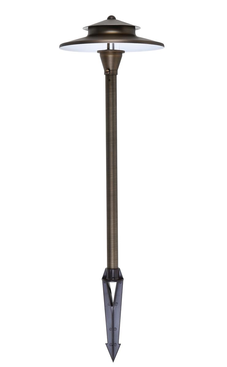 Outdoor Cast Brass Path Light D:9' H:24'