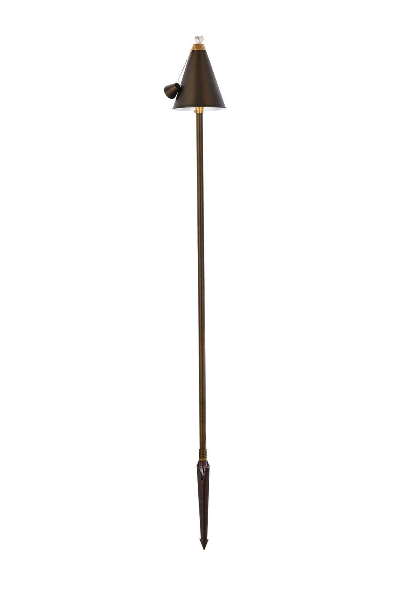 Outdoor Cast Brass Torch Path Light D:8' H:61'