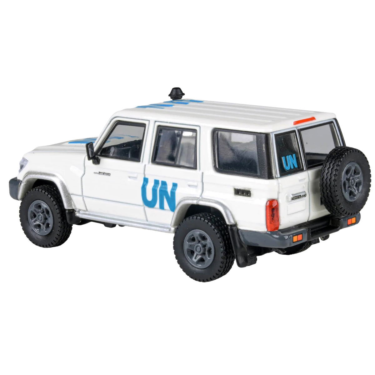 2014 Toyota Land Cruiser Lc76 White 'United Nations' 1/64 Diecast Model Car By Paragon Models