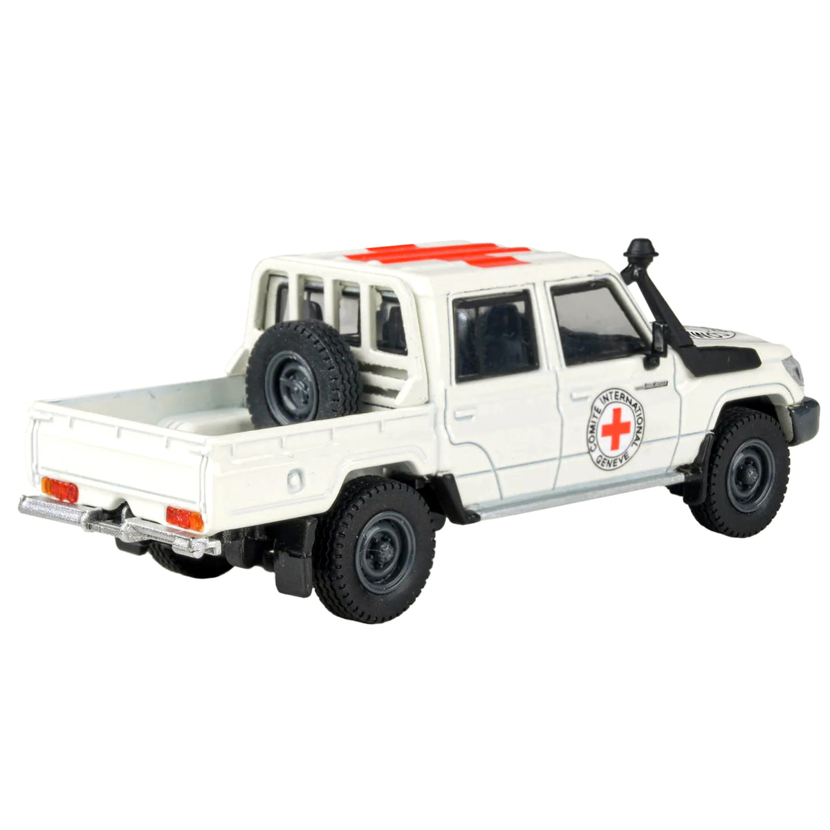 2014 Toyota Land Cruiser Lc 79 Pickup Truck White ' Red Cross' 1/64 Diecast Model Car By Paragon Models