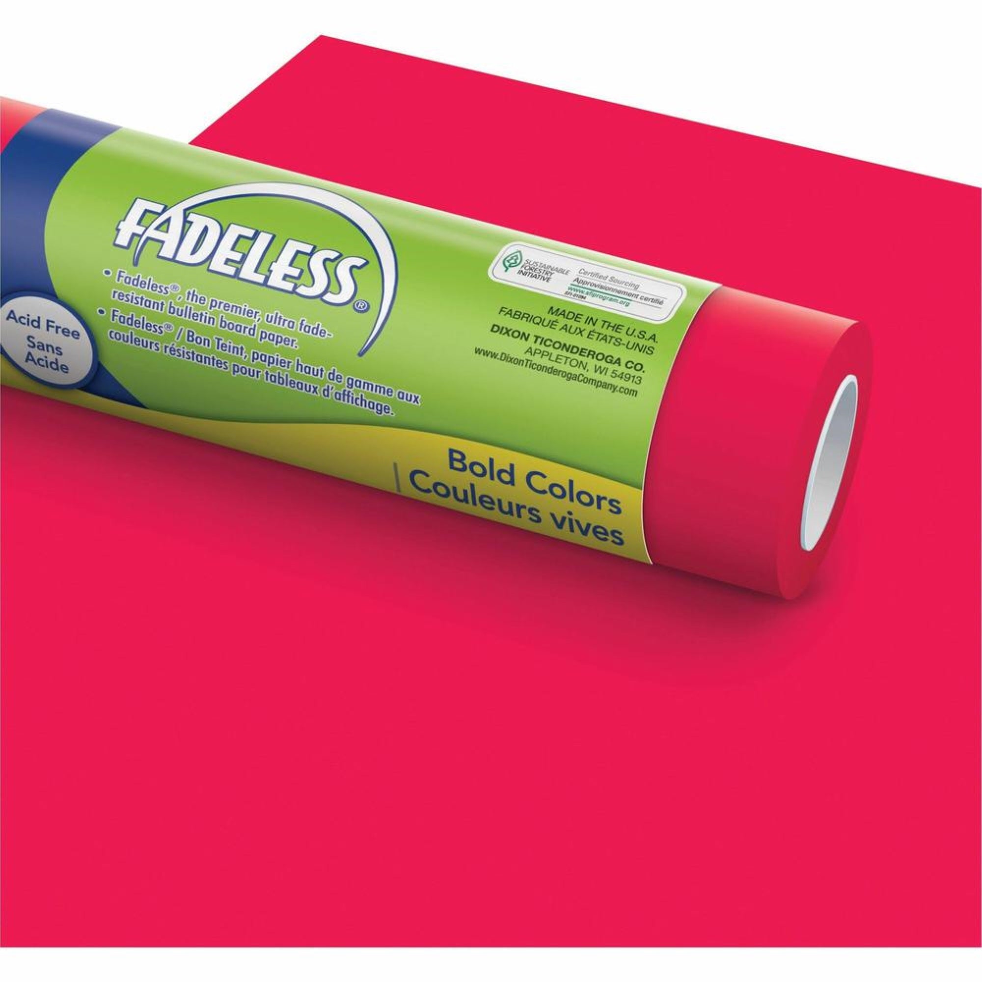 Fadeless Bulletin Board Art Paper - ClassRoom Project, Home Project, Office Project - 48Width x 50 ftLength - 1 / Roll - Flame