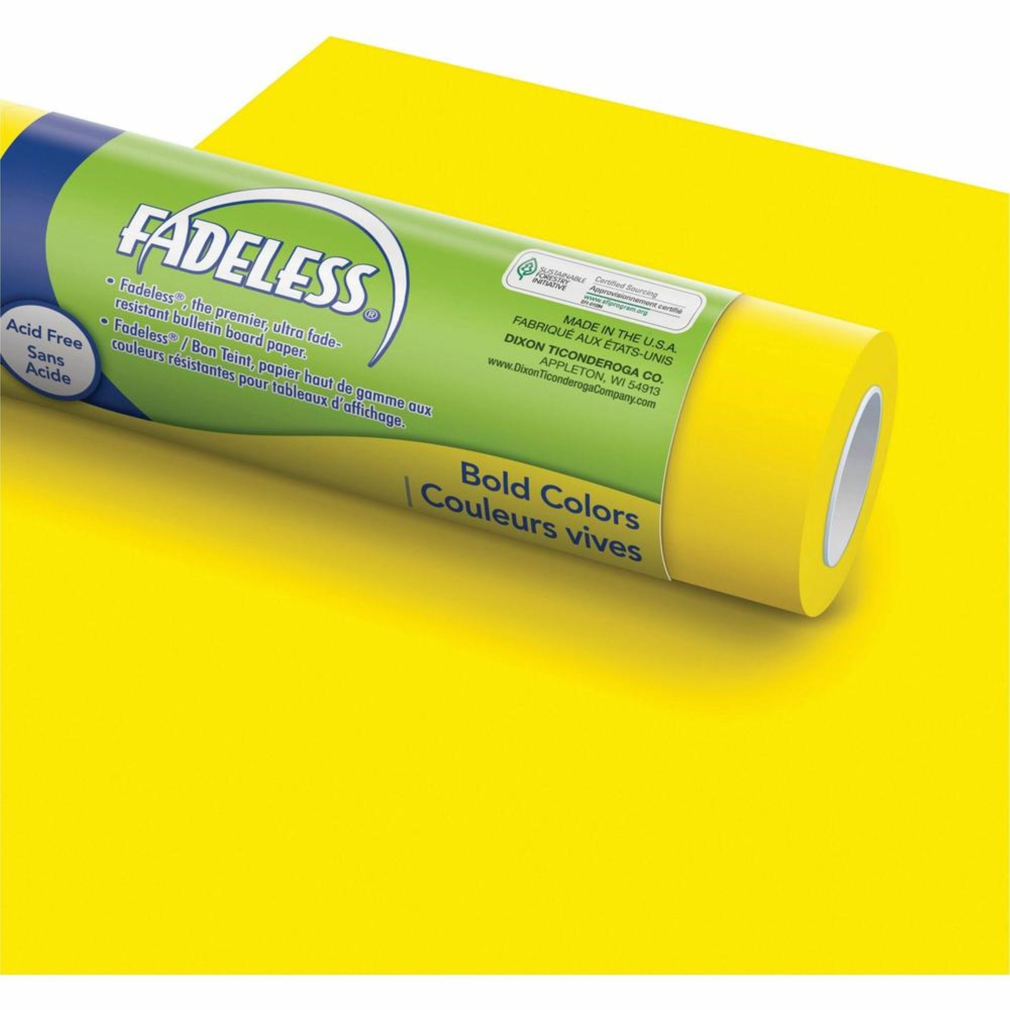 Fadeless Bulletin Board Art Paper - ClassRoom Project, Home Project, Office Project - 48Width x 50 ftLength - 1 / Roll - Canary