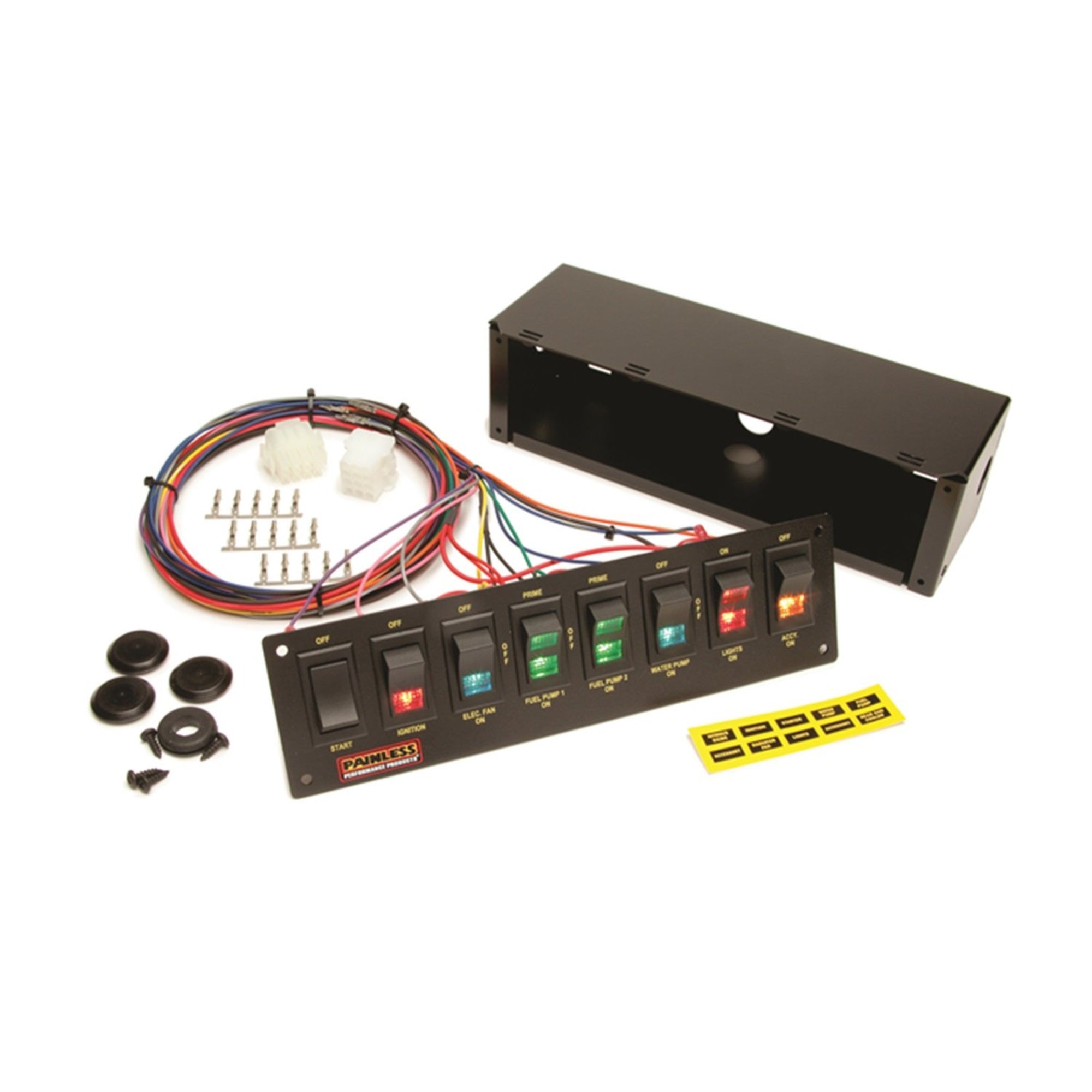 Painless Performance 50202 Roll Bar Mount 8-Switch Panel & Box For Use With 50001 Harness