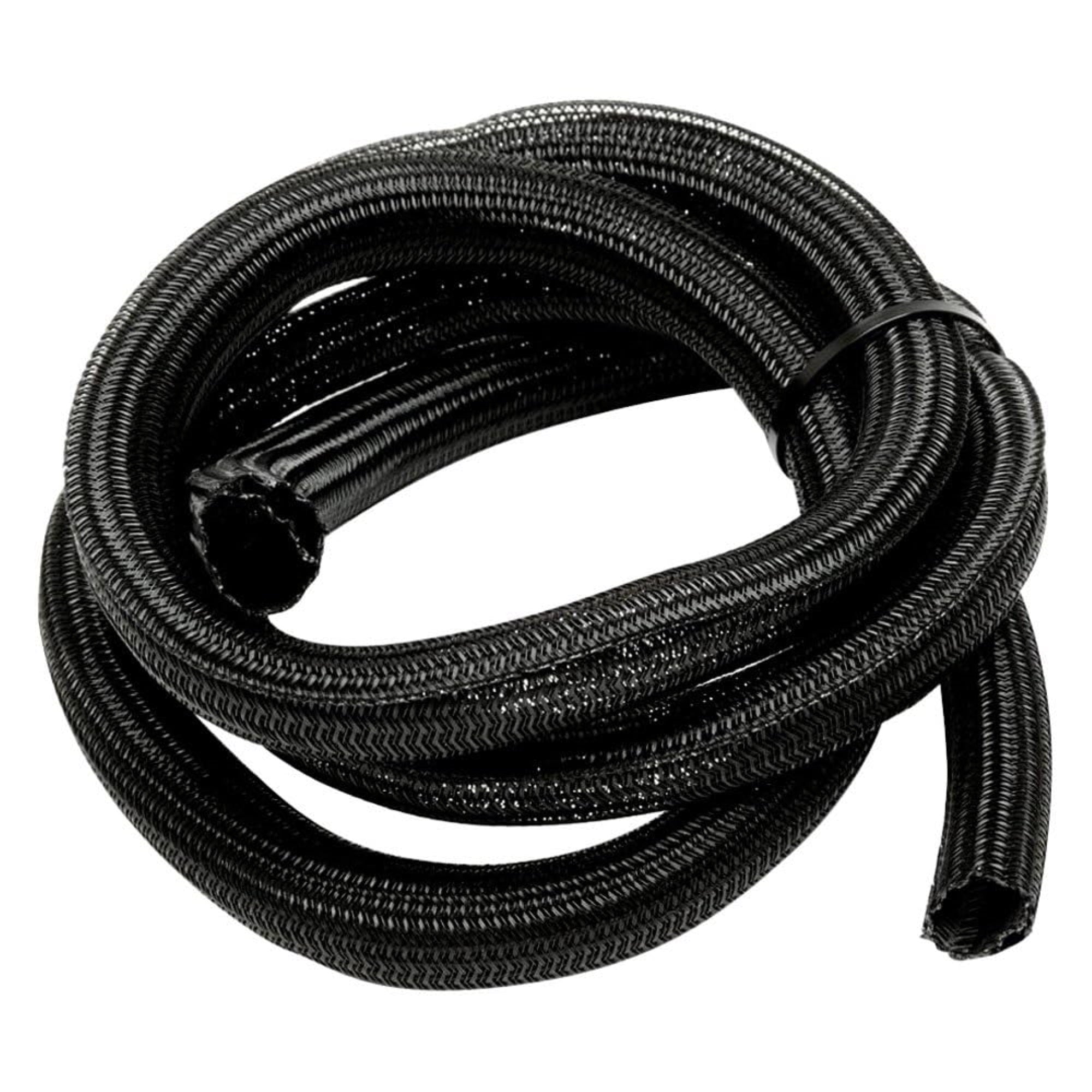 Painless Performance 70916 Powerbraid Split Braided Sleeving, 1' Diameter, 12' Length, Black