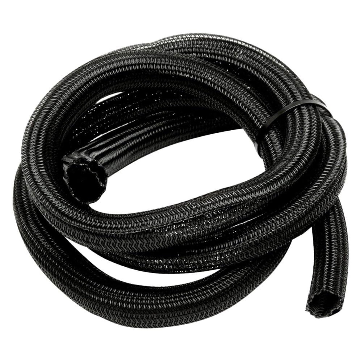 Painless Performance 70916 Powerbraid Split Braided Sleeving, 1' Diameter, 12' Length, Black