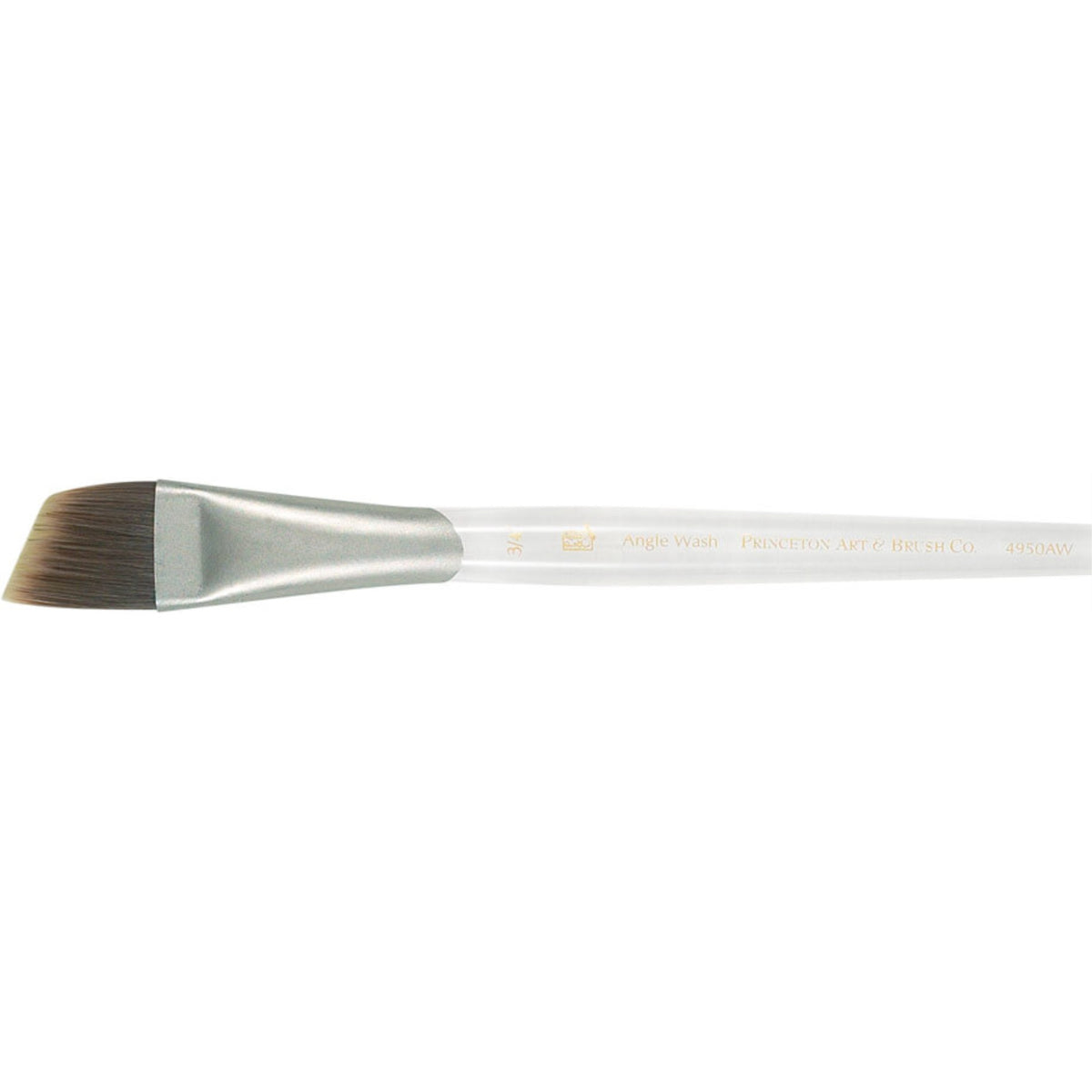 Princeton Brush Glacier Short Handle Watercolor & Acrylic Brush, Angular Wash, 3/4