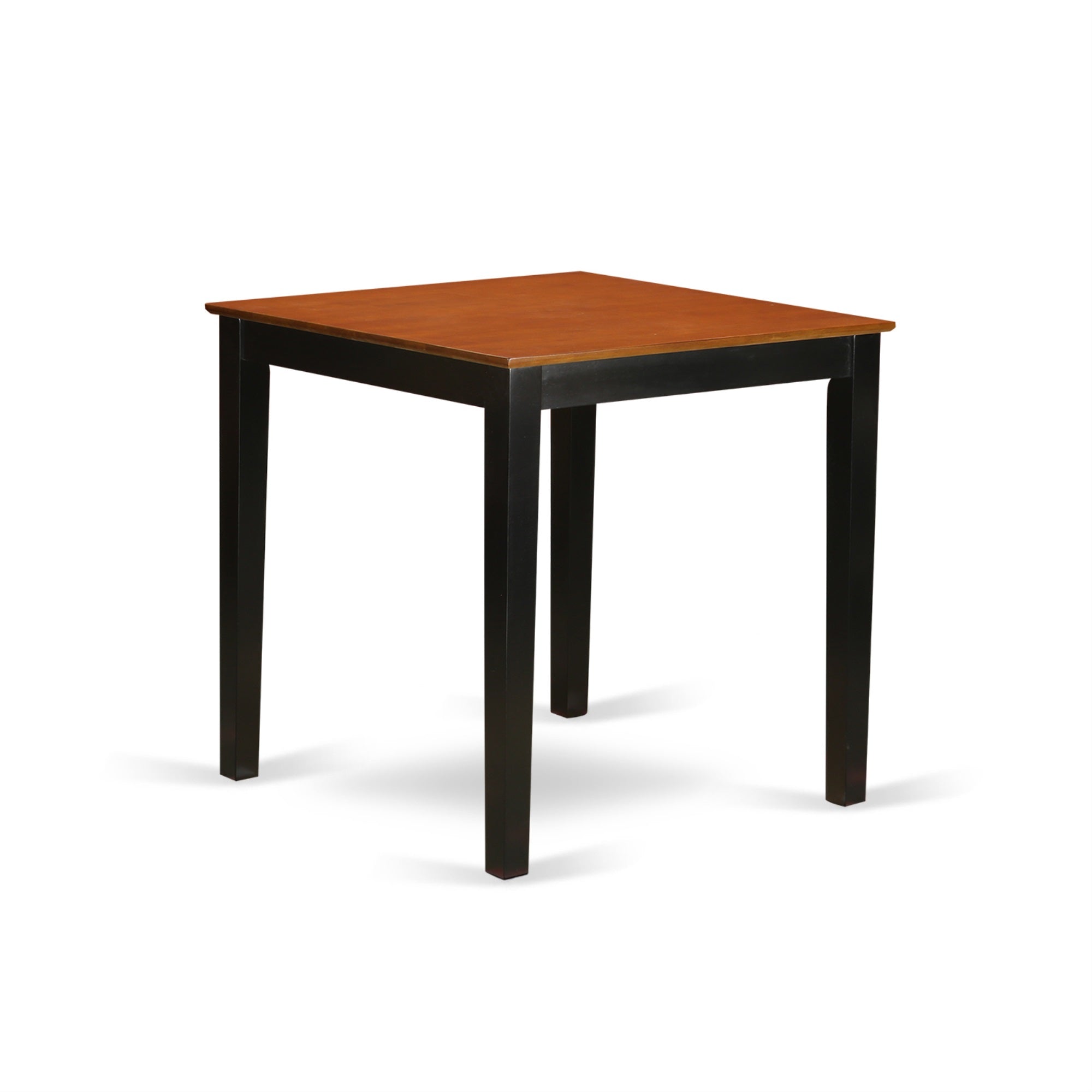 Pbqu5-Blk-W 5 Pc Pub Table Set - High-Quality Asian Hardwood, 4 Counter Height Chairs, Budget-Friendly, Elegant Dining Furniture'