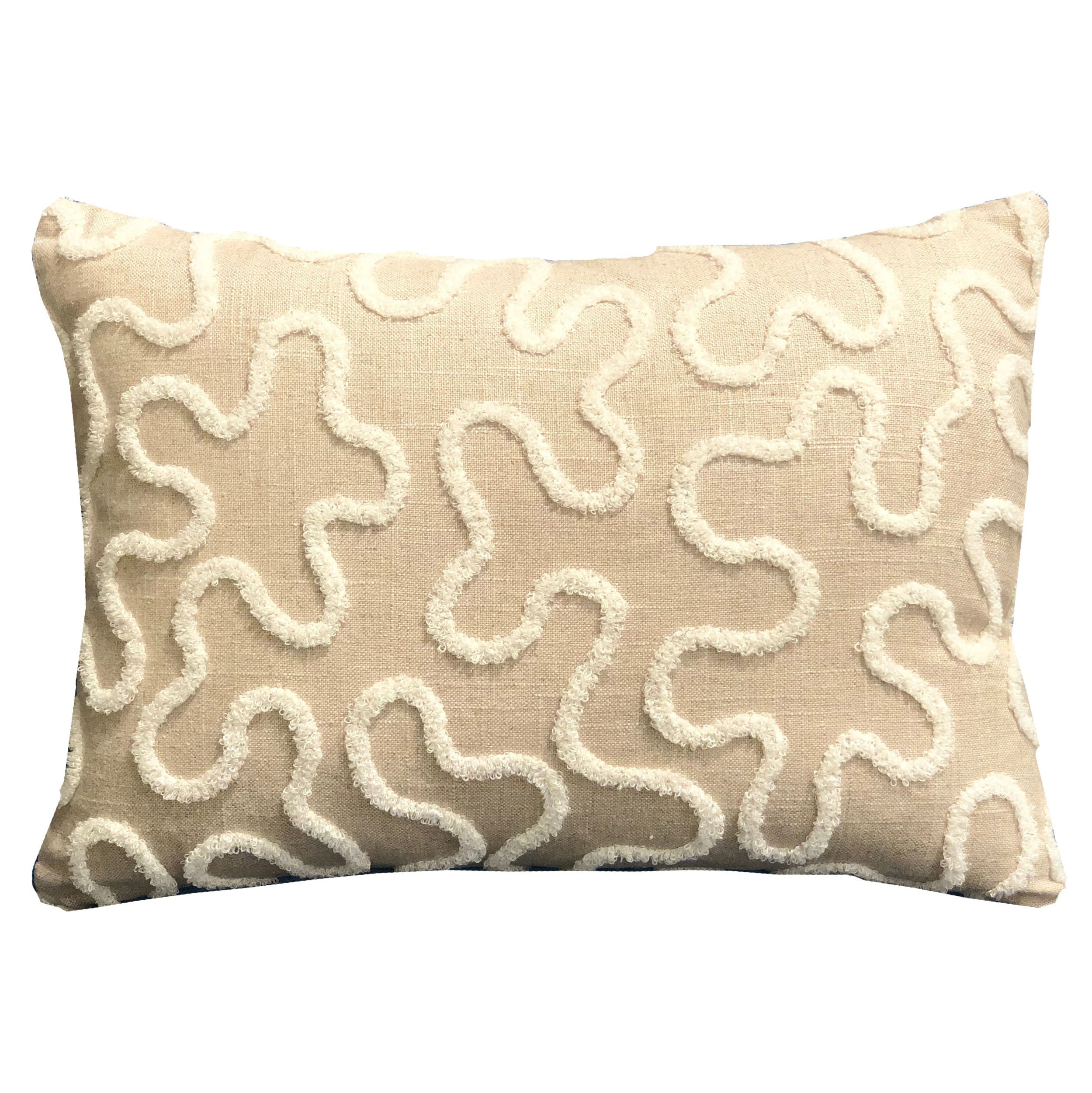 Plutus Chandra Taal Beige Geometric Luxury Throw Pillow Double Sided  20 X 36 King