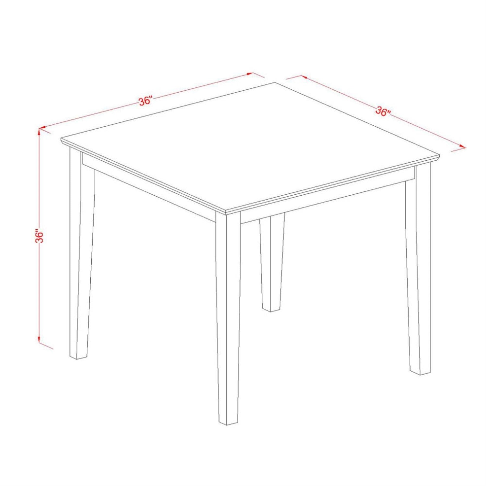 East West Furniture Pbt T Square Counter Height Table For Small Spaces, 36-Inch, Oak Finish
