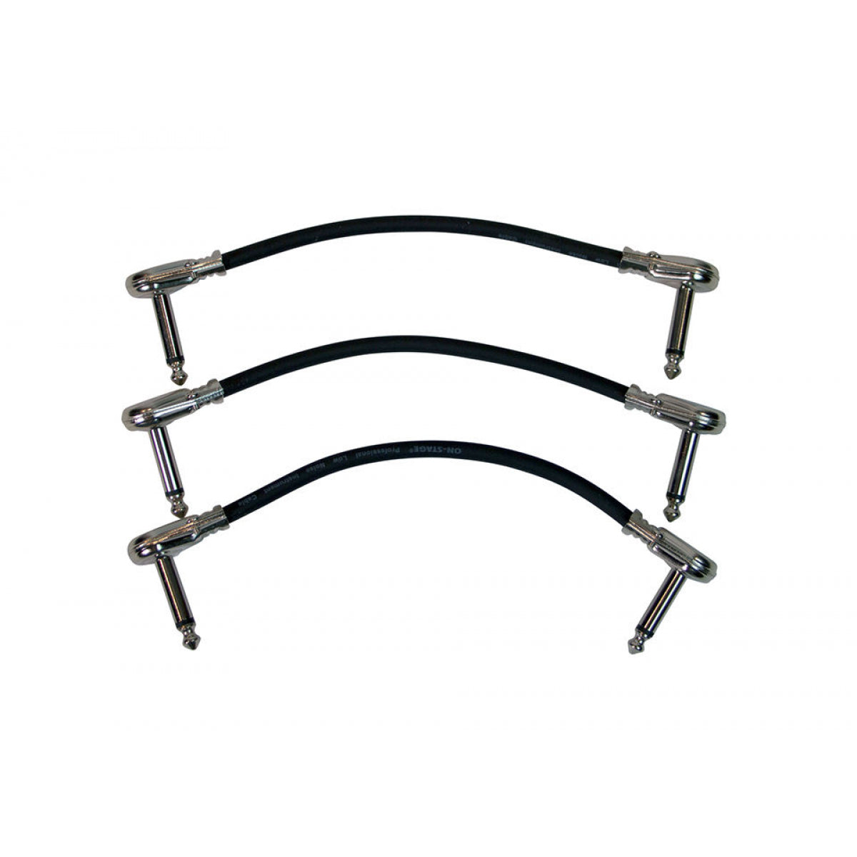 6 Patch Cable W/ Pancake Connectors (Black) - 3 Pack