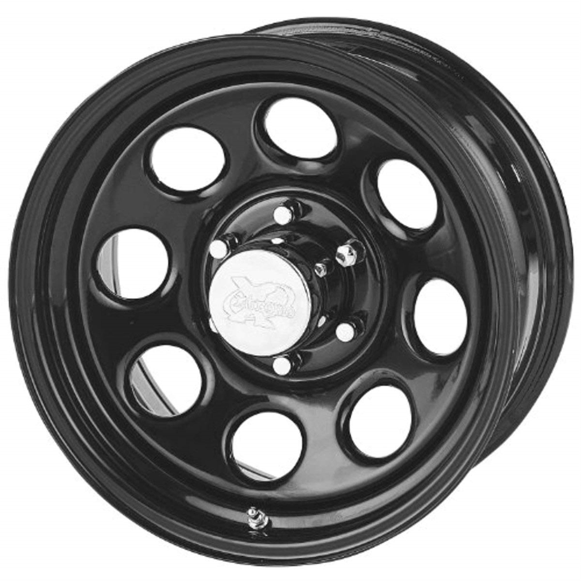 Pro Comp Steel Wheels 97-5873 Rock Crawler Series 97 Black Monster Mod Wheel Size 15X8 Bolt Pattern 5X5 Offset -19 Back Spacing 3.75 In. Gloss Black Rock Crawler Series 97 Black Monster Mod Wheel