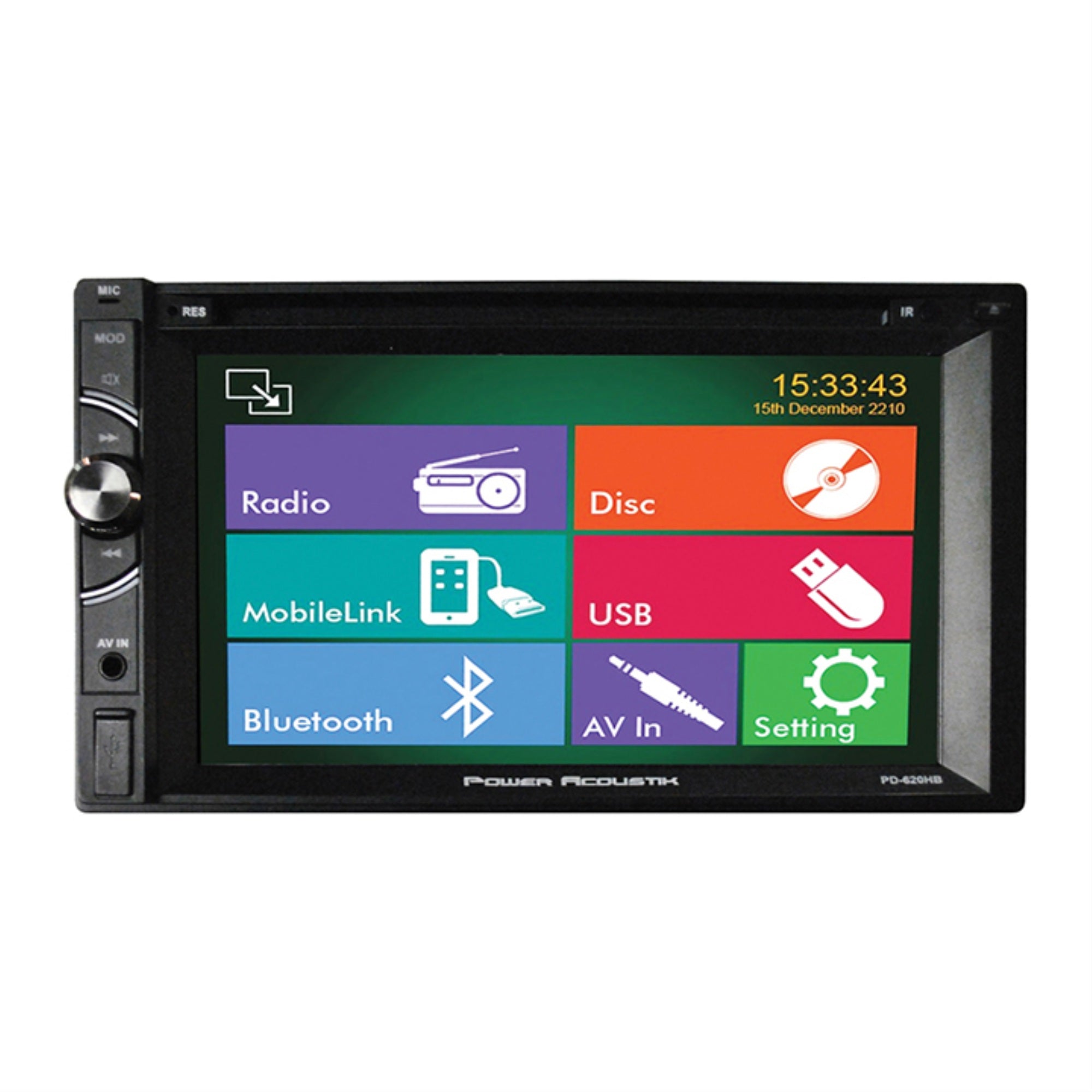 Power Acoustik 6.2' Double Din Receiver Bluetooth Hdmi