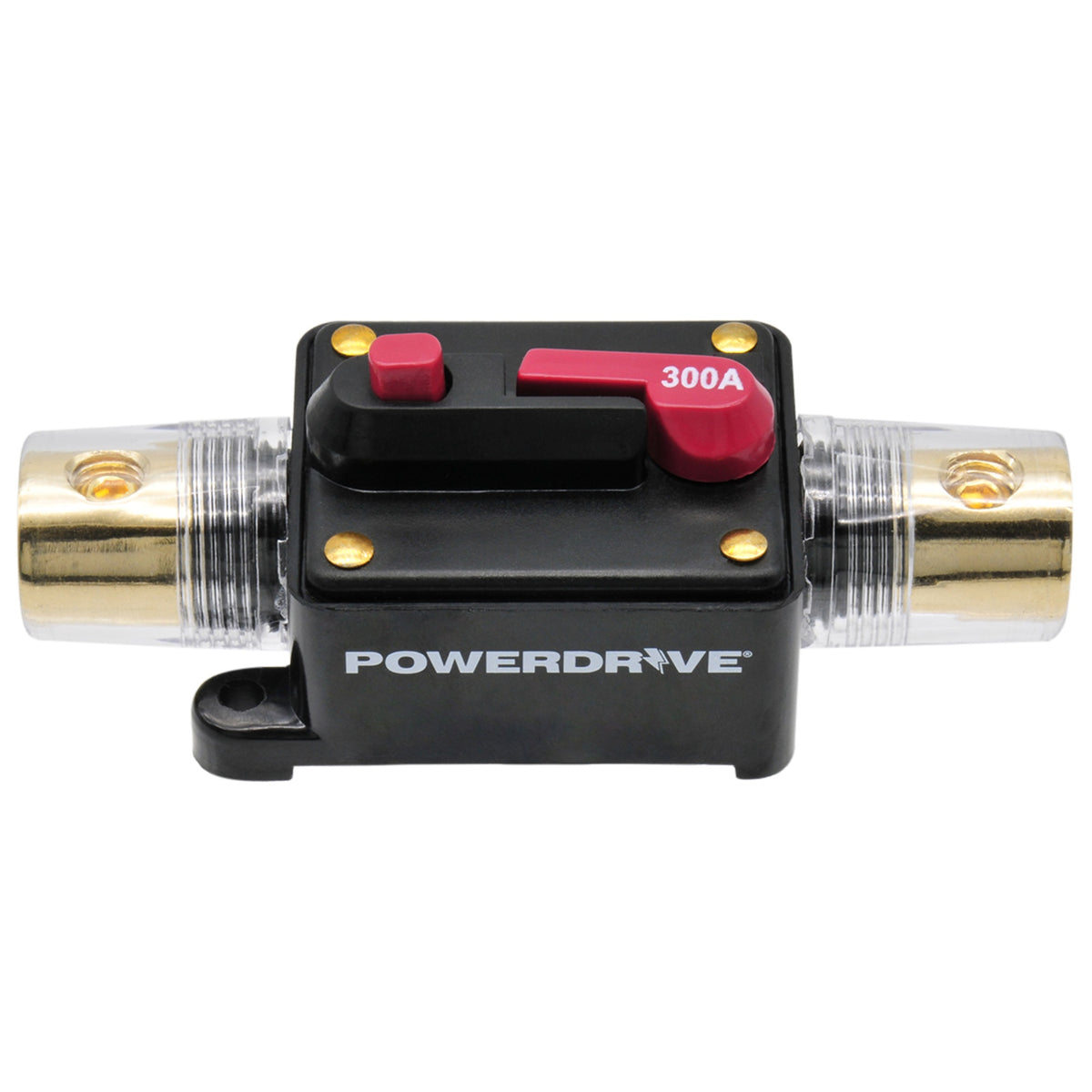 Powerdrive 300 Amp Circuit Breaker With Switch Pdisb300 High-Current Breaker With Manual Reset Button Black