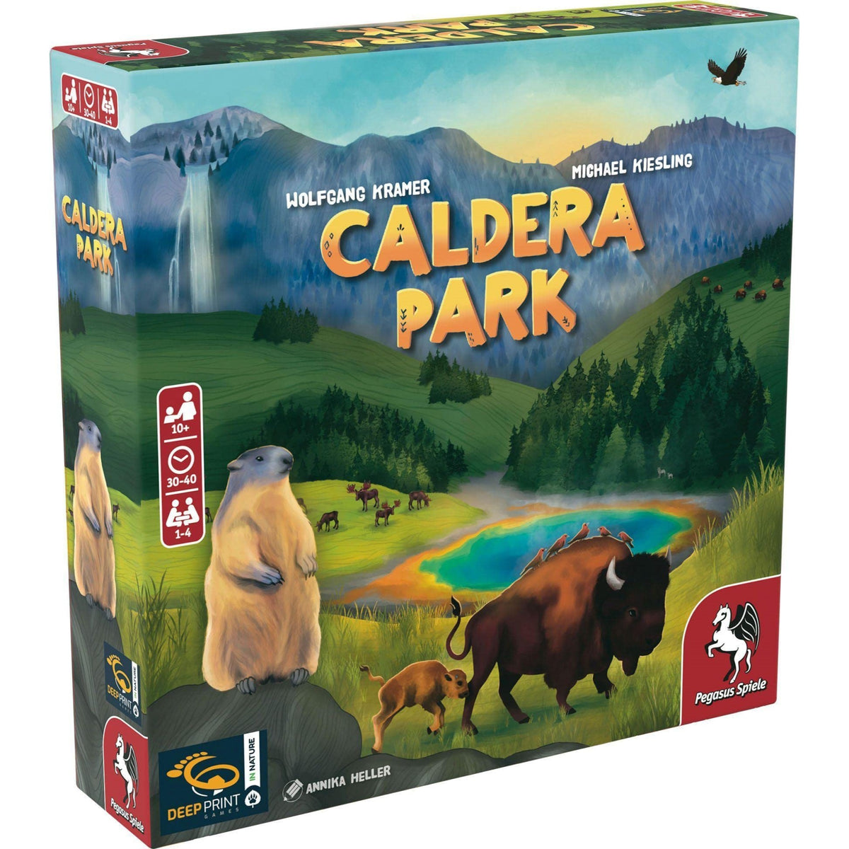 Caldera Park - Tile Laying Game - For Family Game Night - Ages 10+ - 1 To 4 Players - 30 To 40 Minutes Of Playtime
