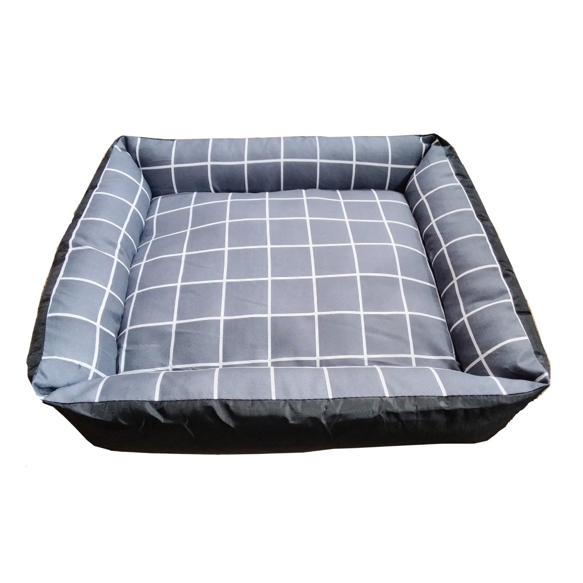 D-ART COLLECTION, INC Grey Checker Dog Bed S