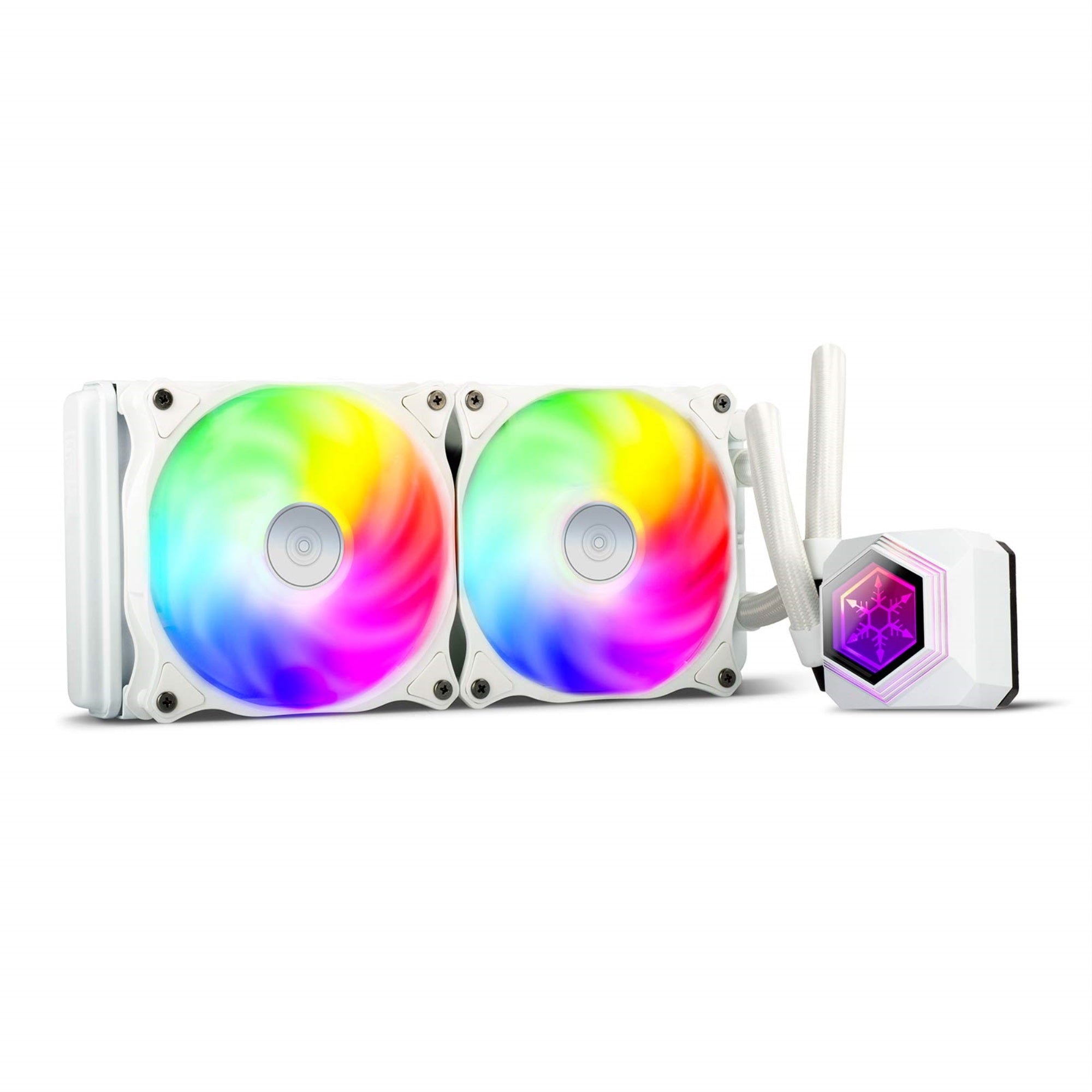 Silverstone Technology Permafrost Pf240W-Argb V2 White-Colored 240Mm All-In-One Liquid Cooler, Sst-Pf240W-Argb-V2