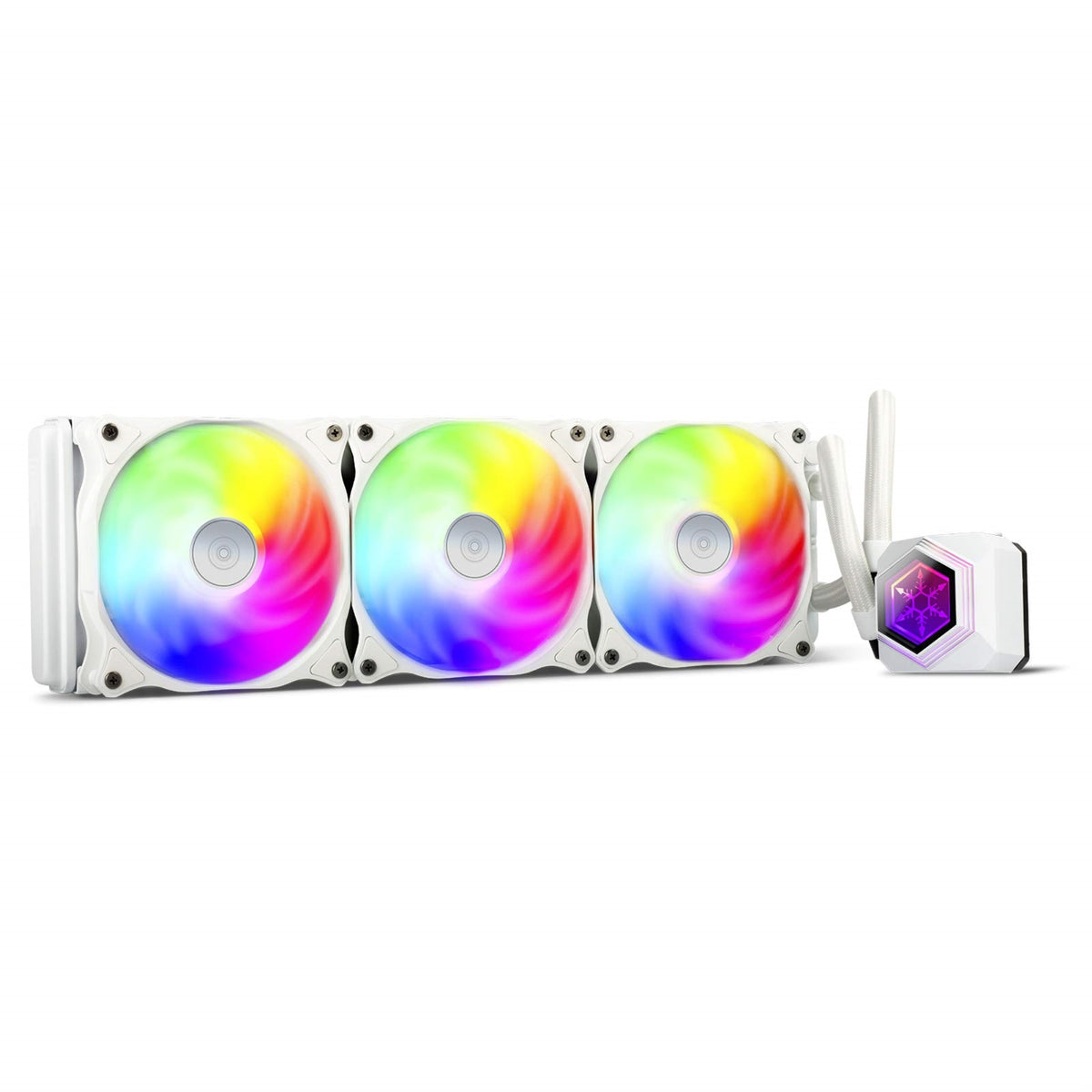 Silverstone Technology Permafrost Pf360W-Argb V2 White-Colored 360Mm All-In-One Liquid Cooler, Sst-Pf360W-Argb-V2