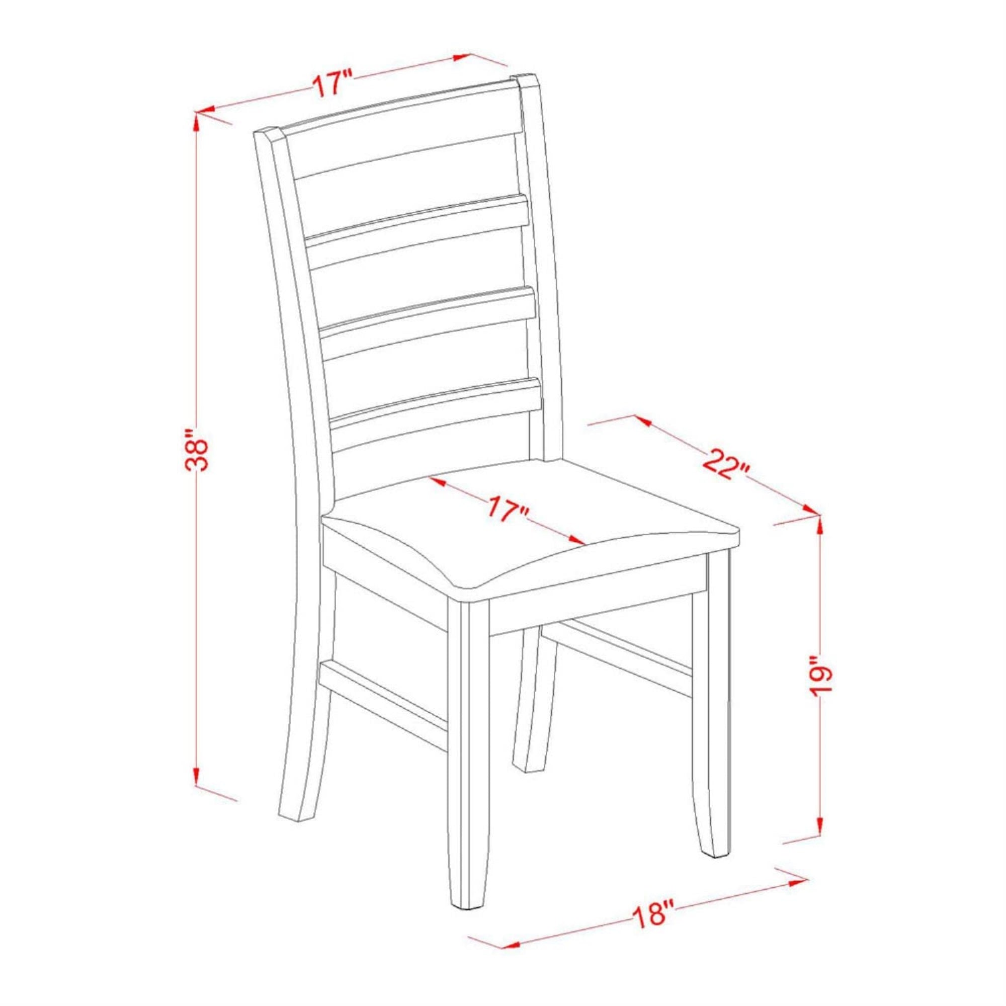 East West Furniture Pfc-Blk-C Parfait Dining Linen Fabric Upholstered Solid Wood Chairs