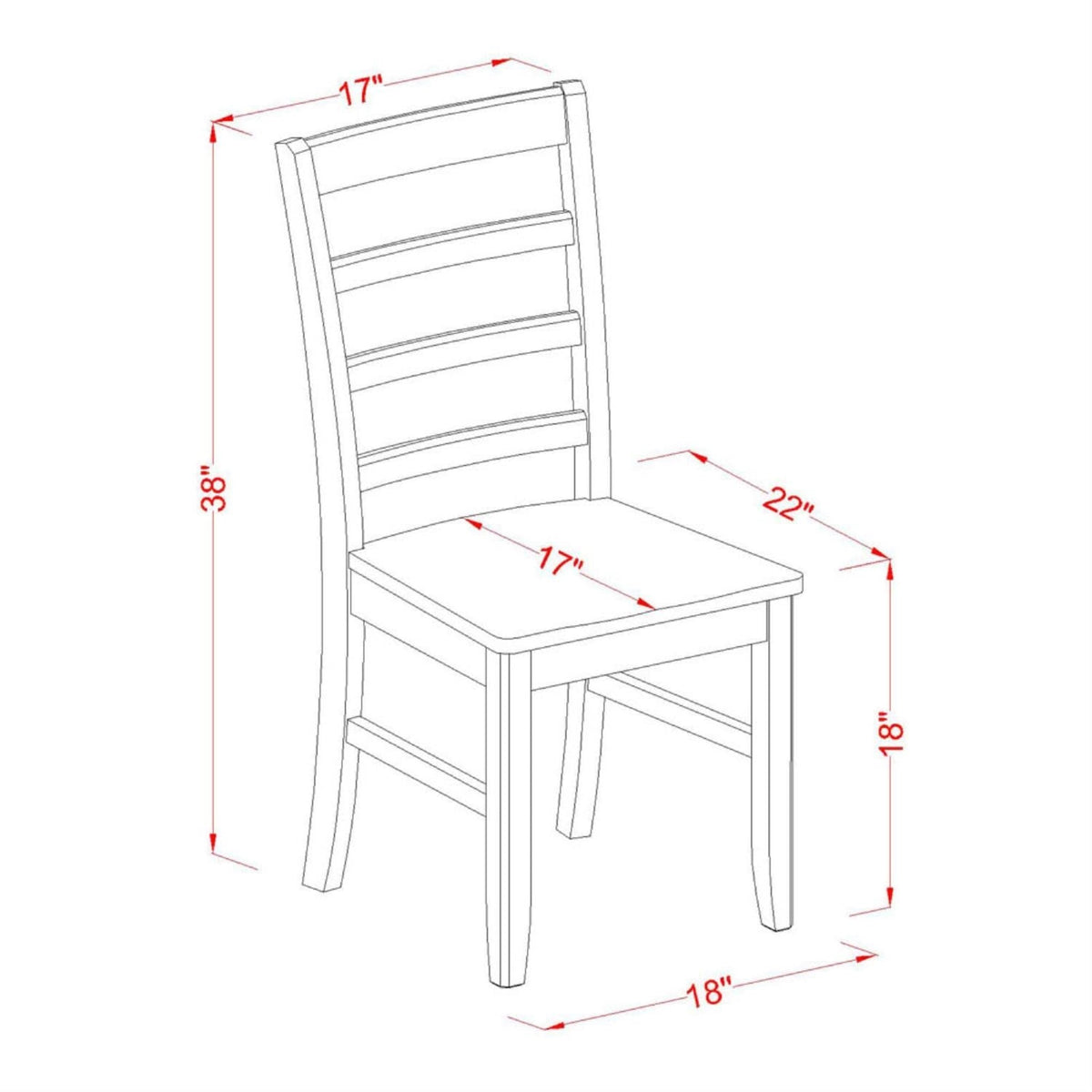 Casafoyer Dining Chairs, Set Of 2, Black & Cherry