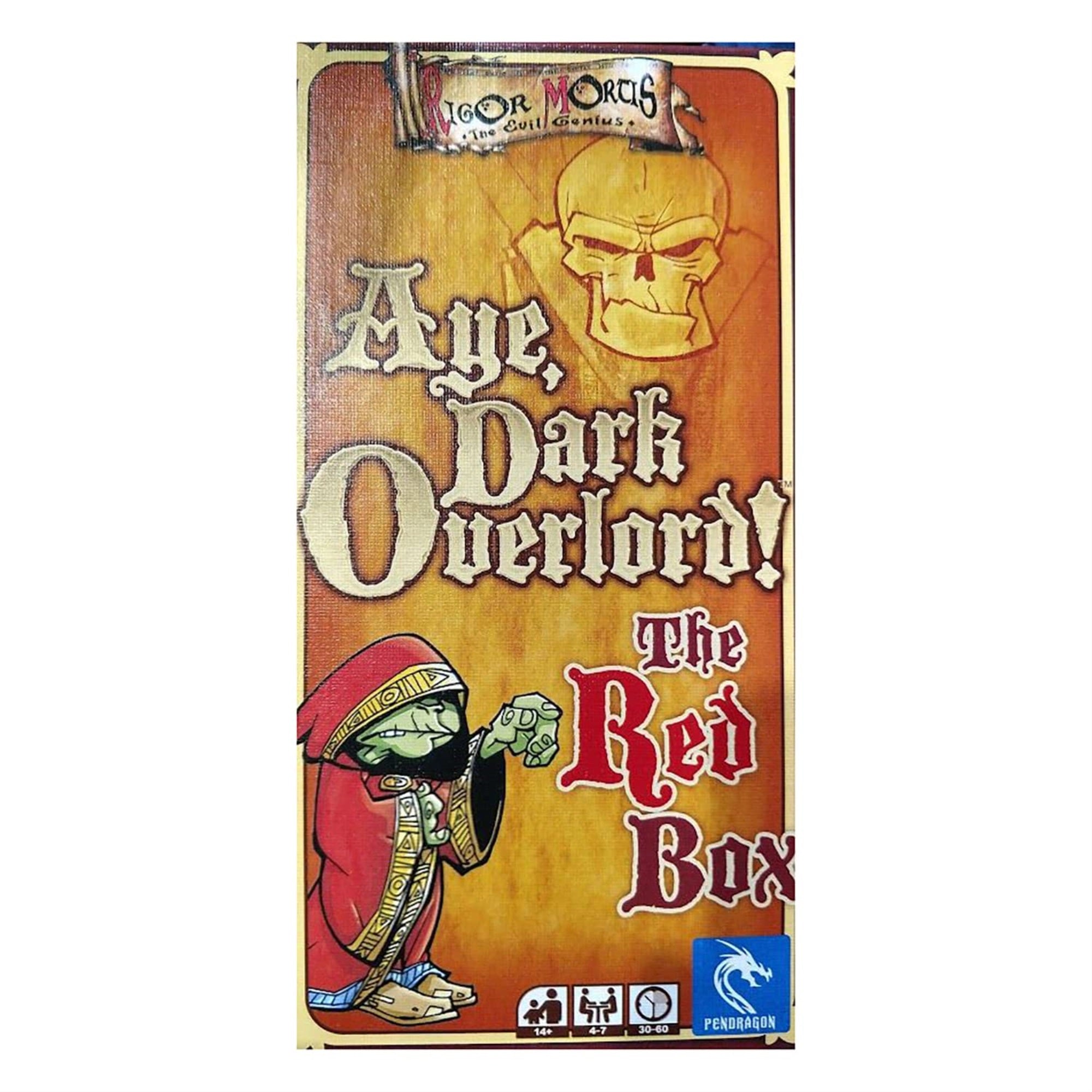 Pendragon Game Studio Aye, Dark Overlord! The Red Box - Card Game, Fantasy Party Game Filled With Humor, Rpg Game, Pendragon Game Studio, For 4-7 Players, 30-60 Minute Playing Time, Ages 14+