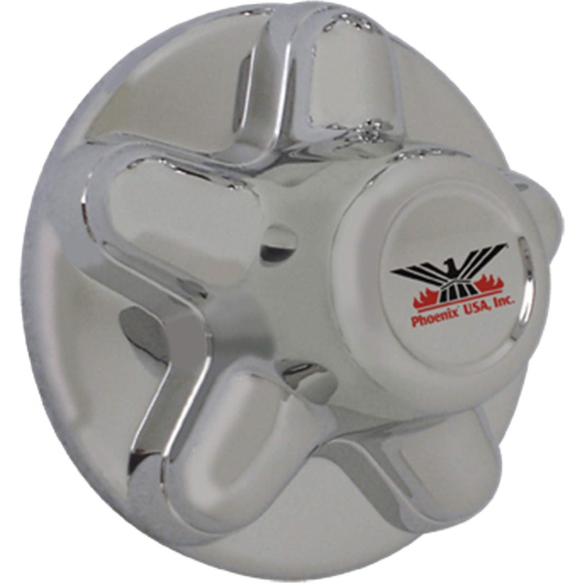 Phoenix Abs Chrome Hubcovers - For 5 On 4.5In. Lugs On 3500-Lb. Axles