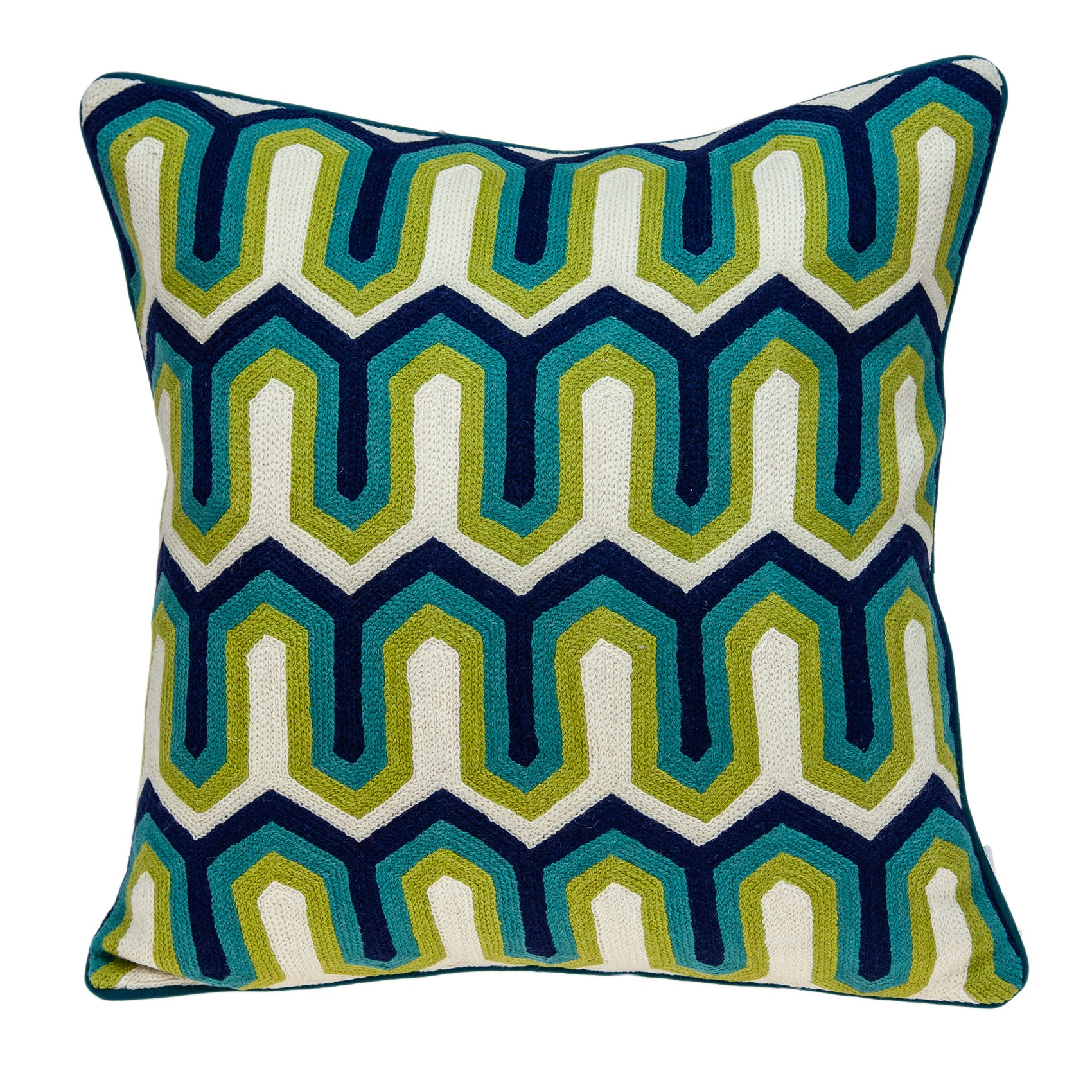 Parkland Collection Handmade Monte Transitional Multicolored Pillow Cover With Poly Insert