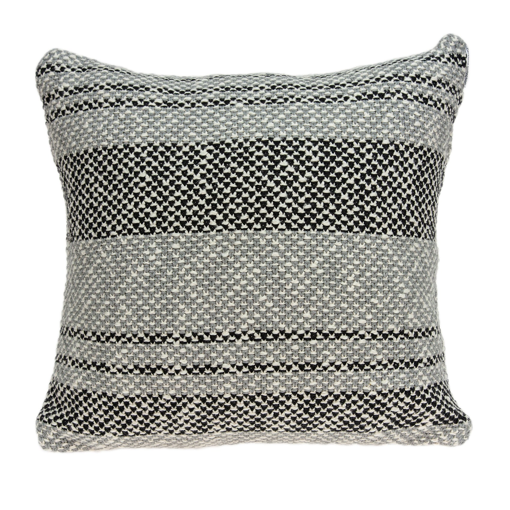 Parkland Collection Bella Transitional Grey Pillow Cover With Poly Insert