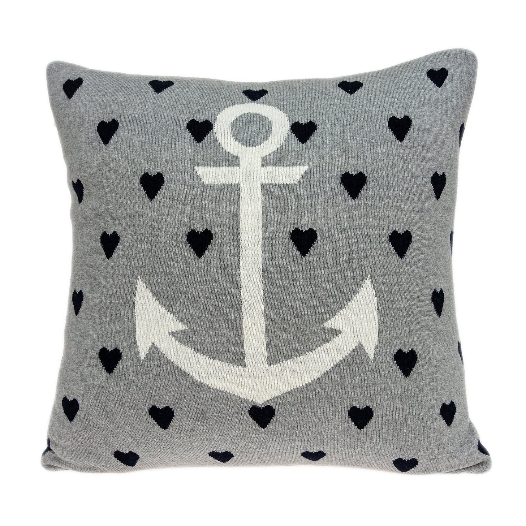 Parkland Collection Gail Nautical Blue Pillow Cover With Poly Insert