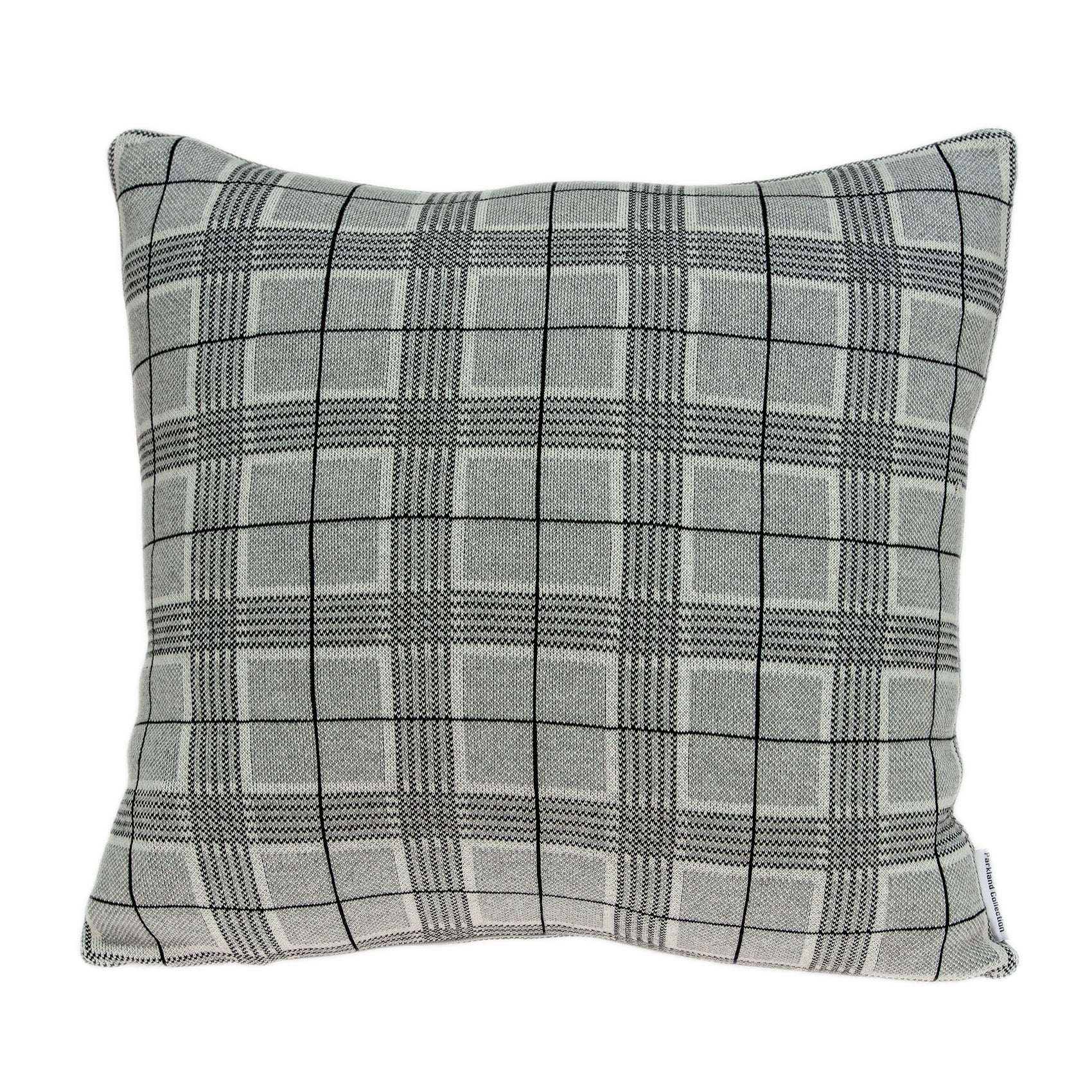 Parkland Collection Qincy Transitional Grey Pillow Cover With Poly Insert