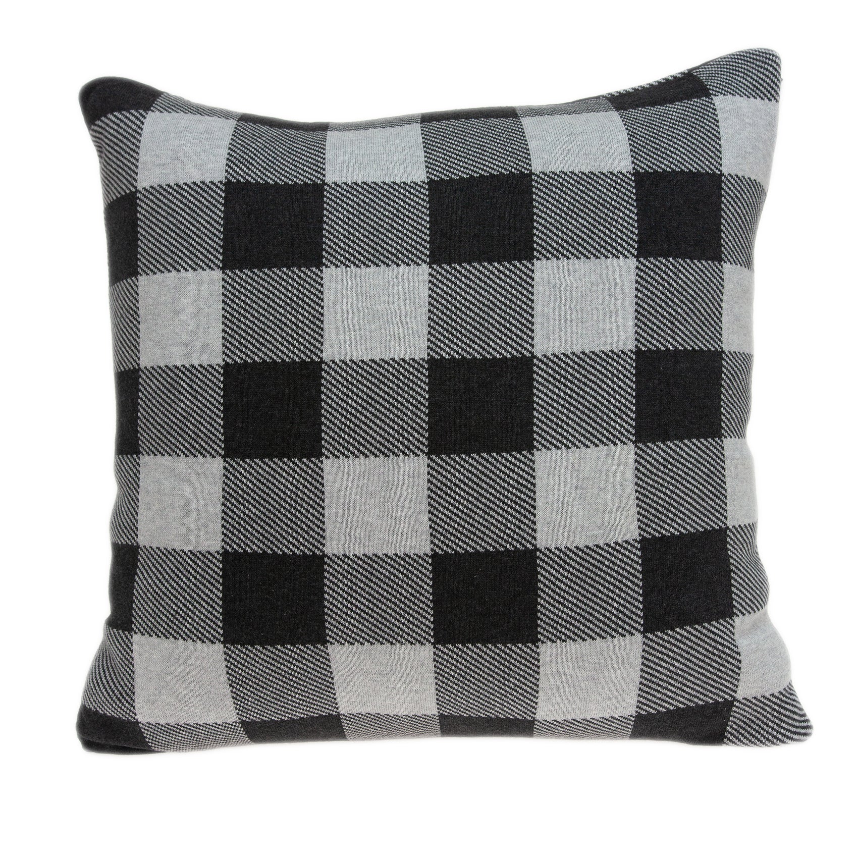 Parkland Collection Lucas Transitional Grey Pillow Cover With Poly Insert