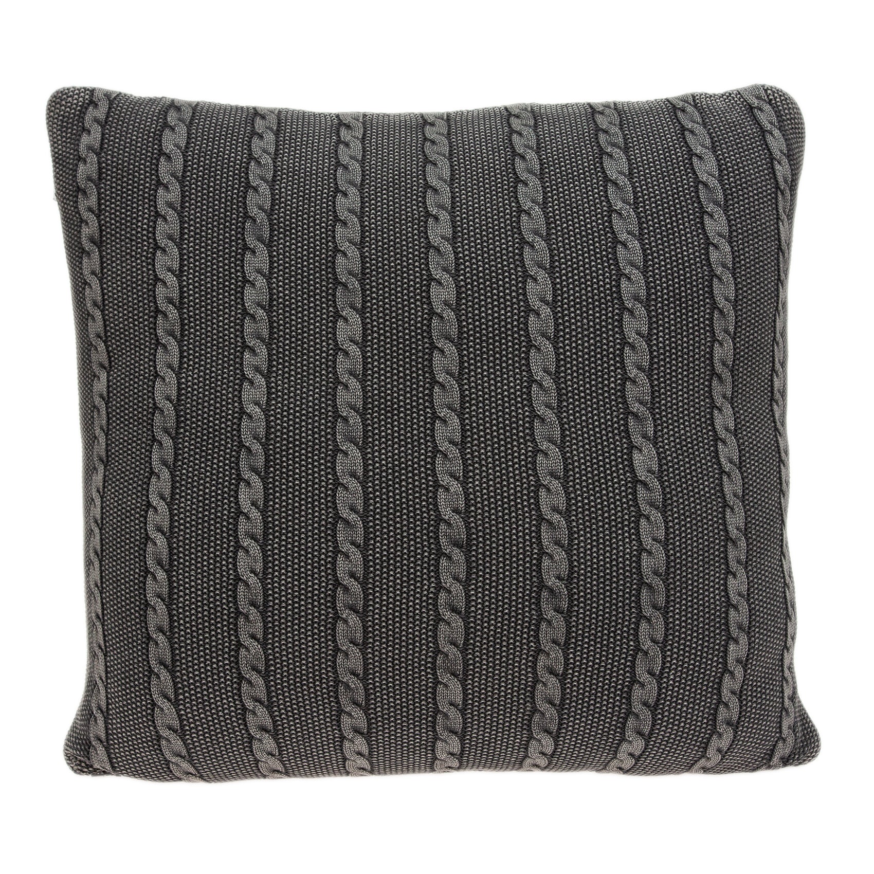 Parkland Collection Chico Transitional Charcoal Pillow Cover With Poly Insert