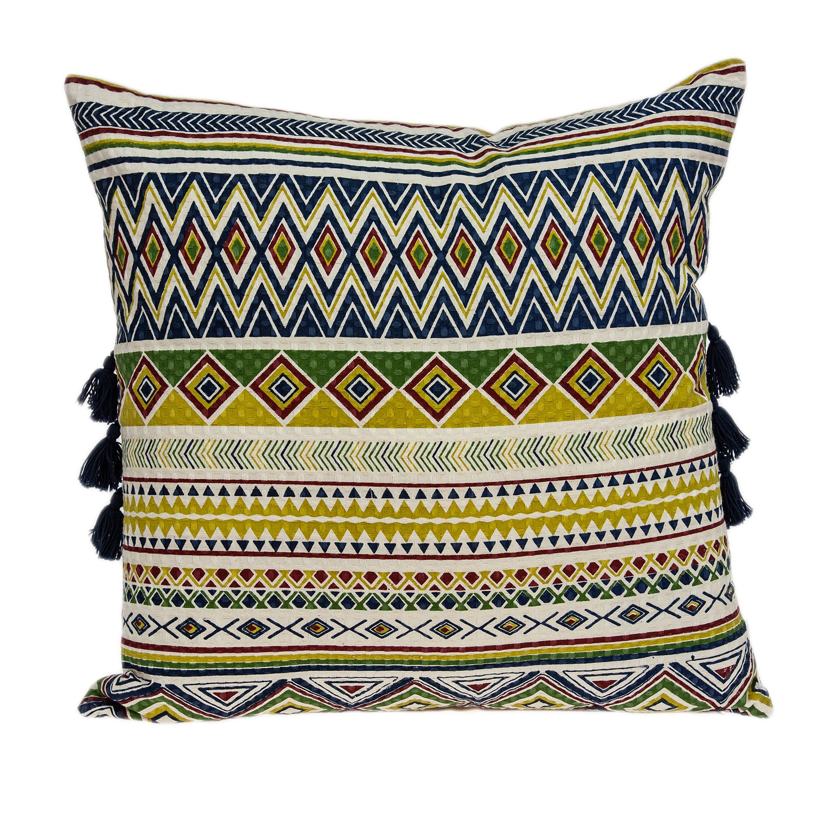 Parkland Collection Irisa Bohemian Multicolor Pillow Cover With Poly Insert