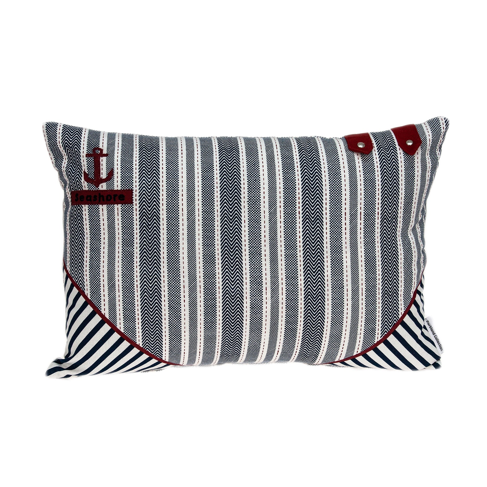 Parkland Collection Oceana Nautical Blue Pillow Cover With Poly Insert