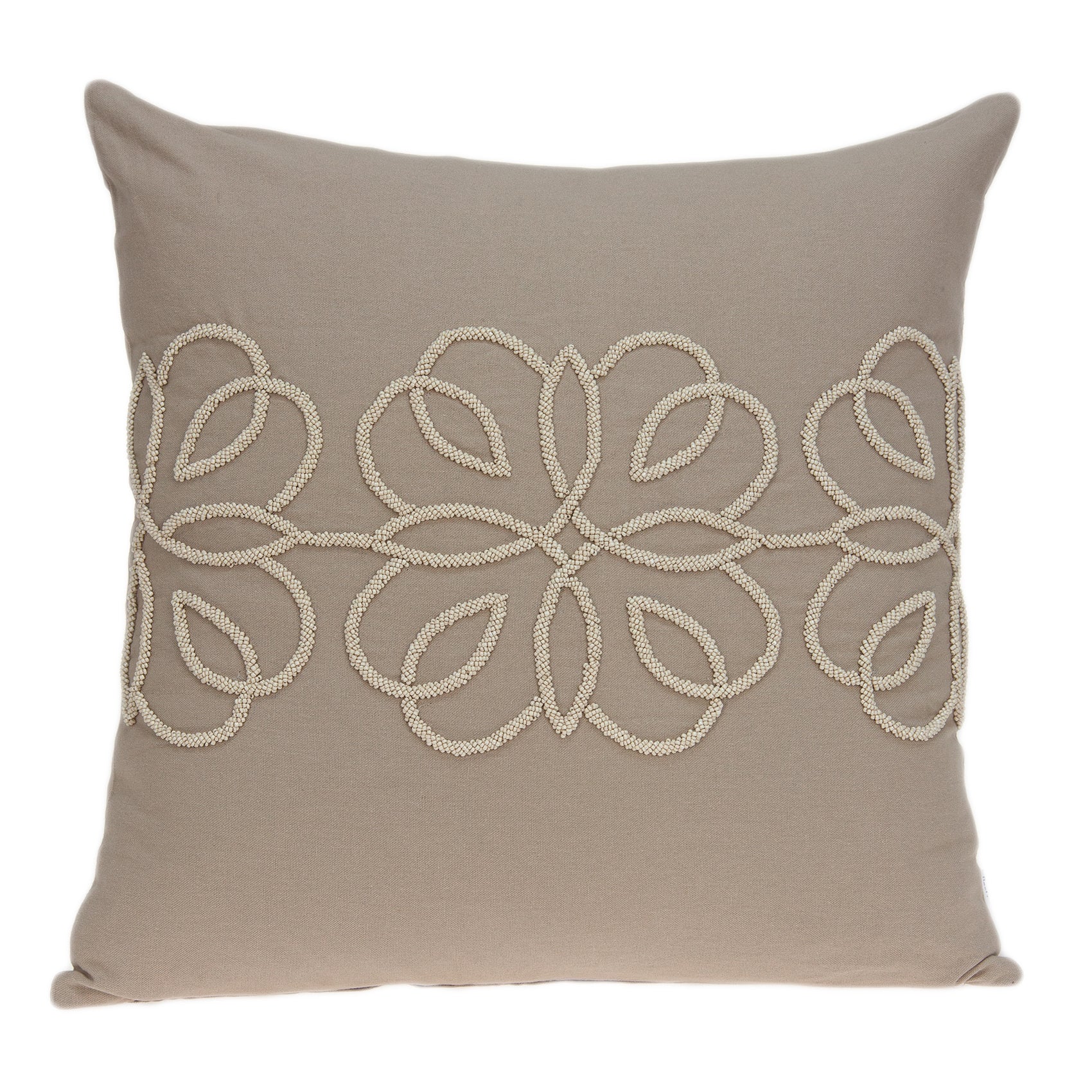 Parkland Collection Sutra Transitional Tan Pillow Cover With Poly Insert