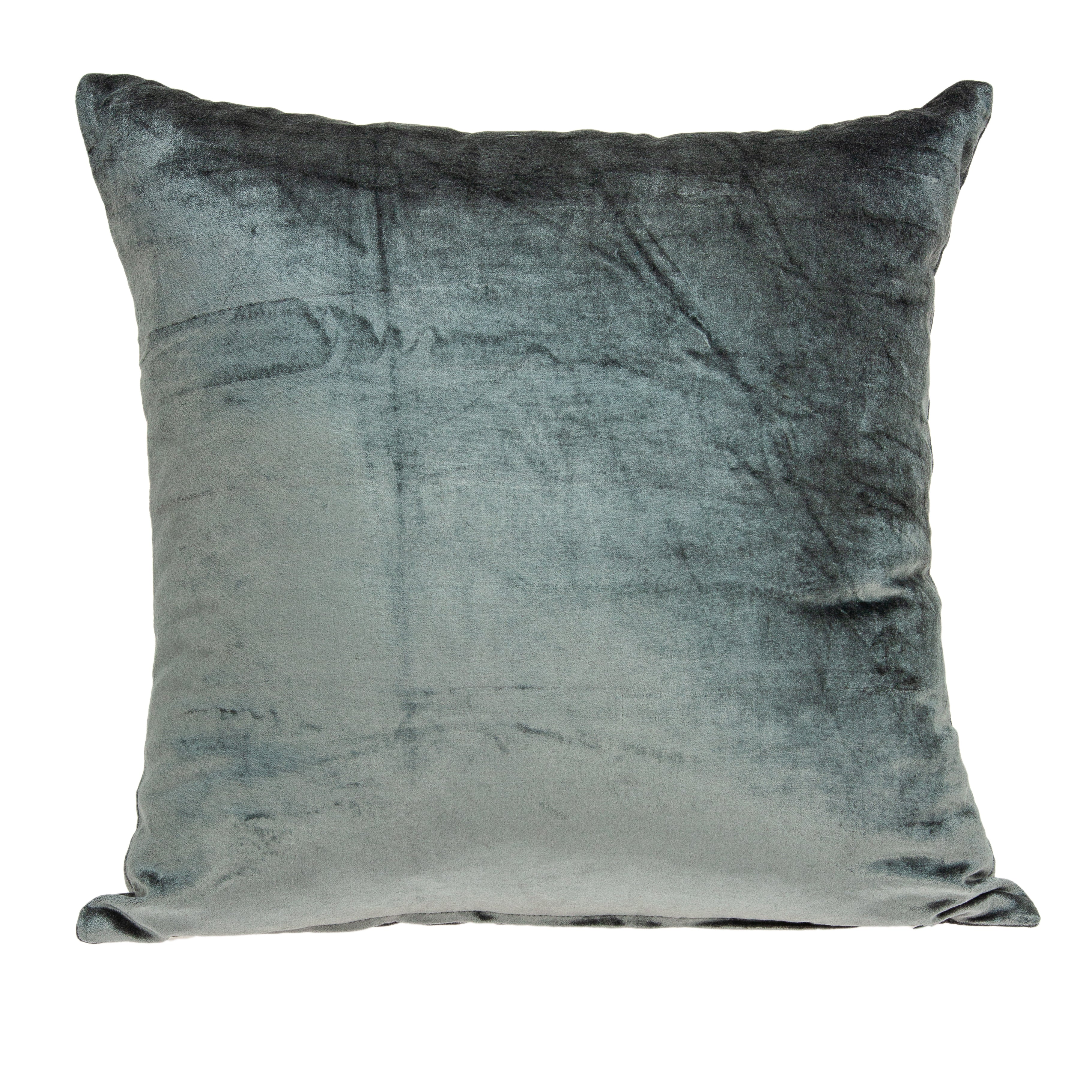 Parkland Collection Garnet Transitional Charcoal Solid Pillow Cover With Poly Insert