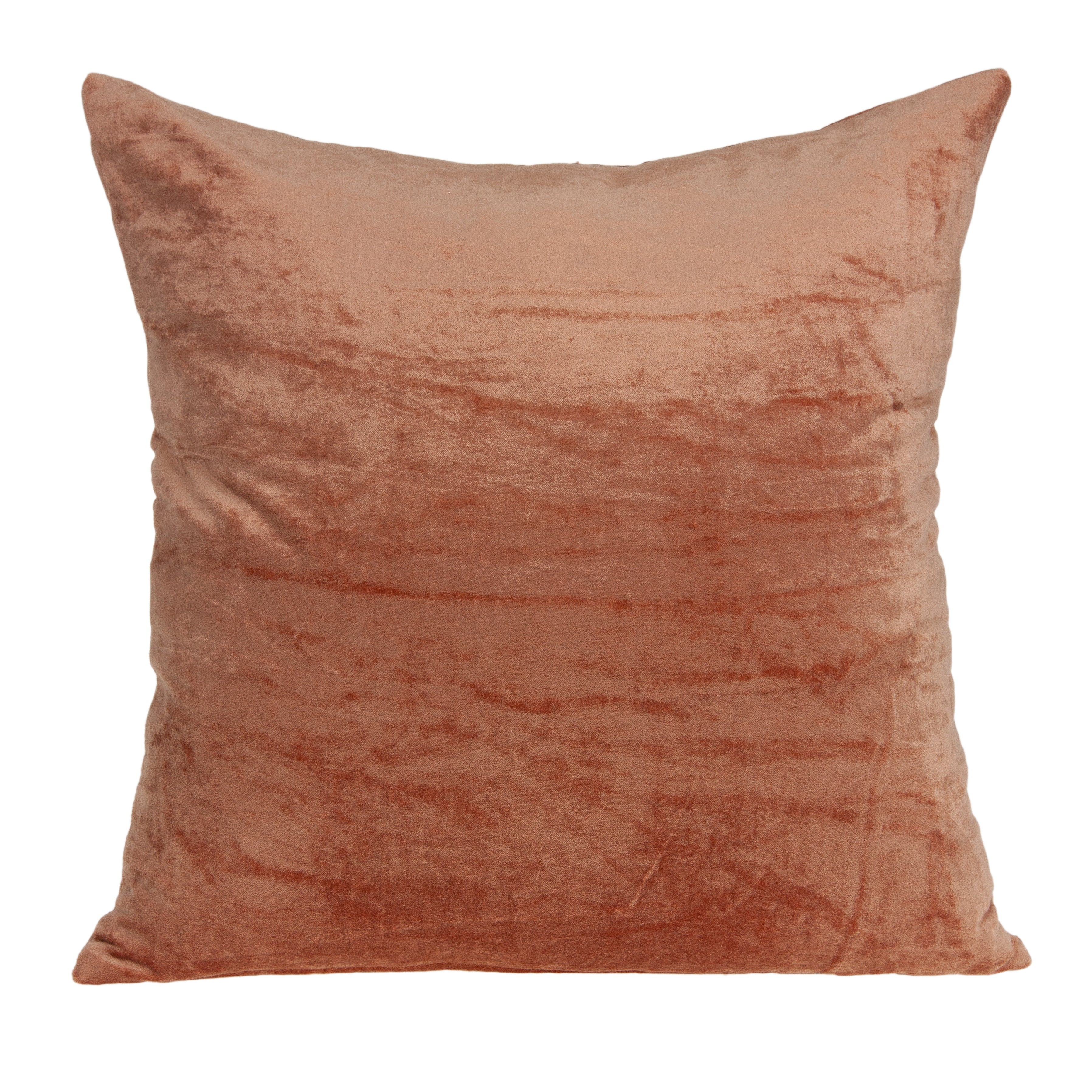 Parkland Collection Sunstone Transitional Orange Solid Pillow Cover With Poly Insert